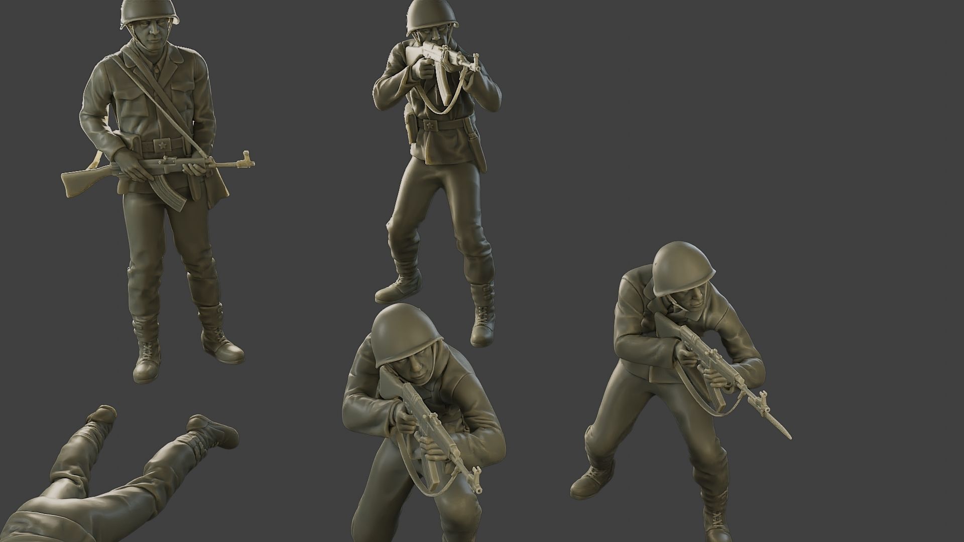 CzechSlovak Communist Soldier CCS1 Pack 1 3D Model Collection_14