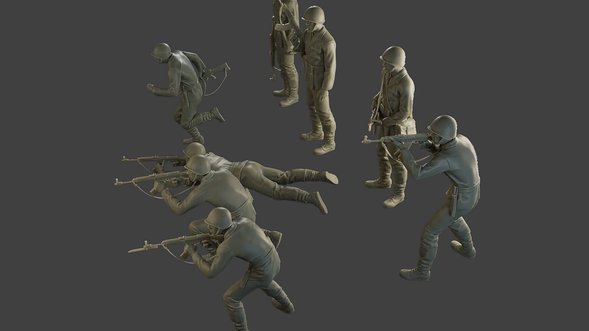 CzechSlovak Communist Soldier CCS1 Pack 1 3D Model Collection_27