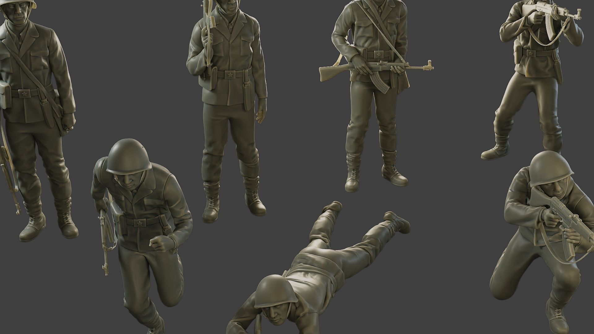 CzechSlovak Communist Soldier CCS1 Pack 1 3D Model Collection_29