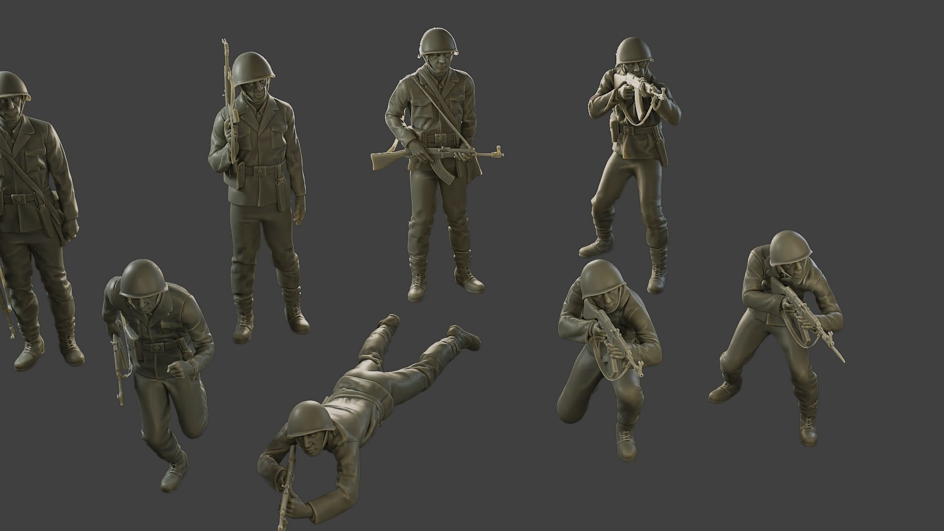 CzechSlovak Communist Soldier CCS1 Pack 1 3D Model Collection_26