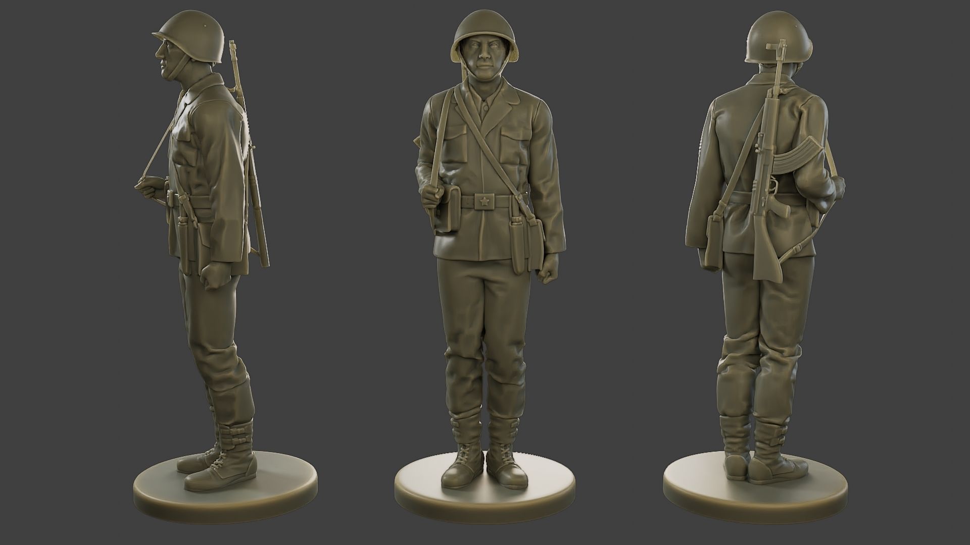 CzechSlovak Communist Soldier CCS1 Pack 1 3D Model Collection_9