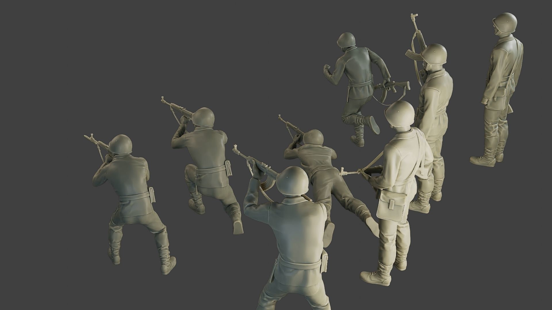 CzechSlovak Communist Soldier CCS1 Pack 1 3D Model Collection_15