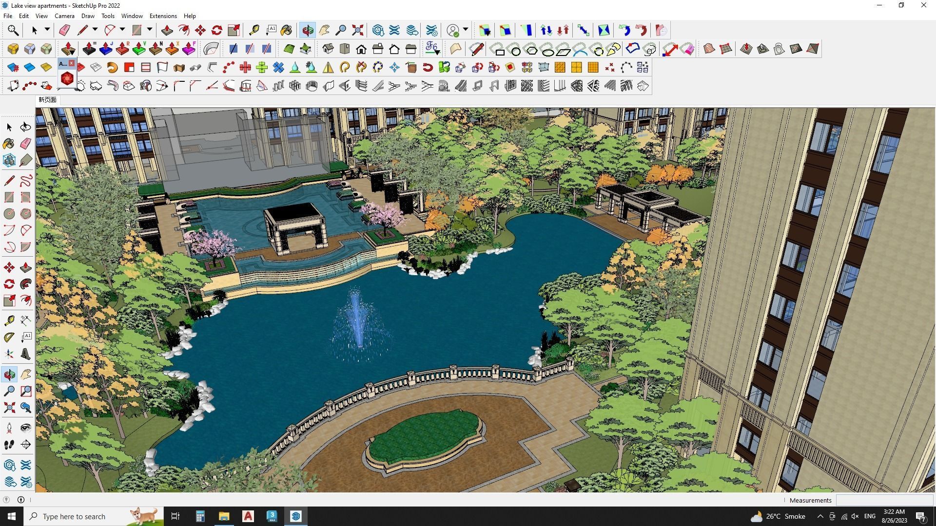Lake view apartments sketchup models 3D model_8