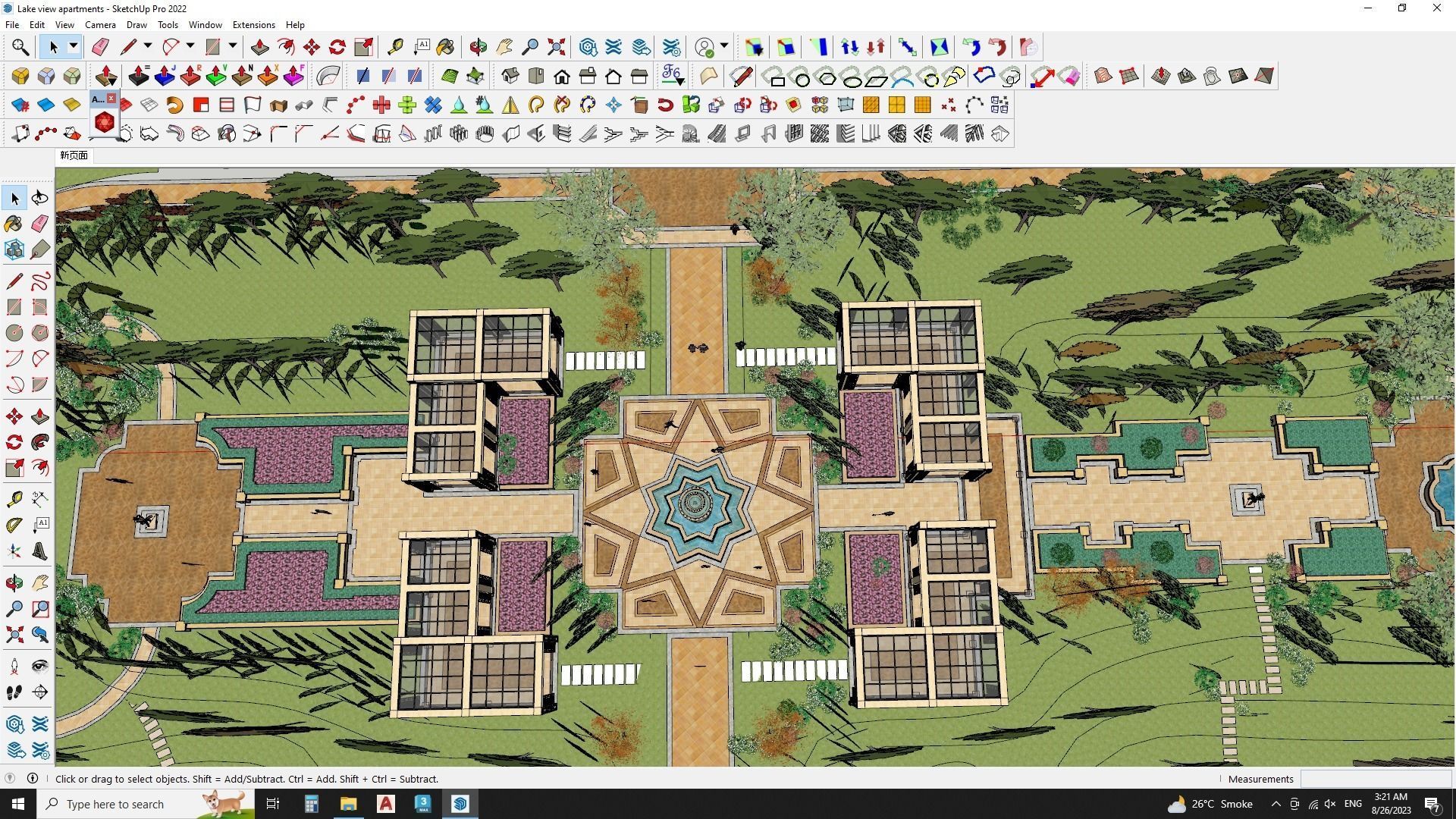 Lake view apartments sketchup models 3D model_5