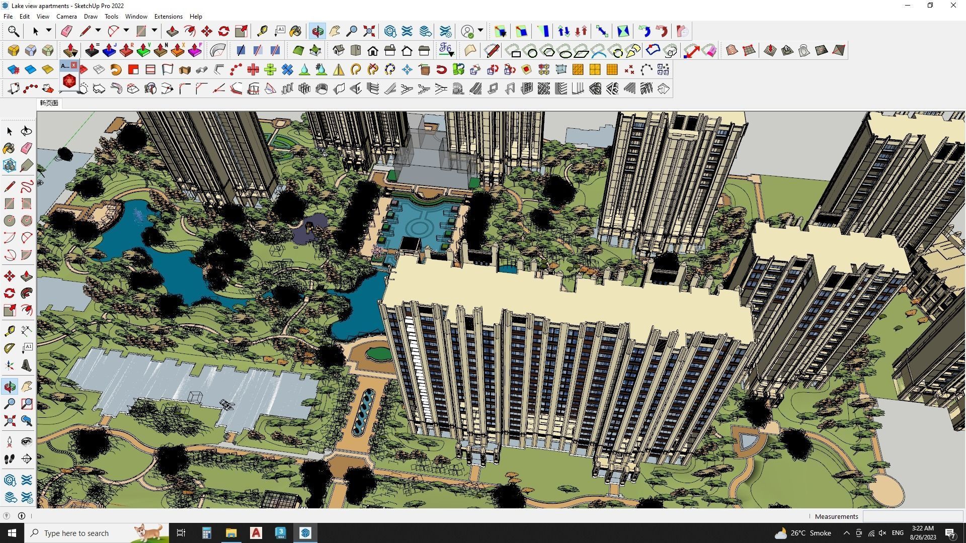 Lake view apartments sketchup models 3D model_4