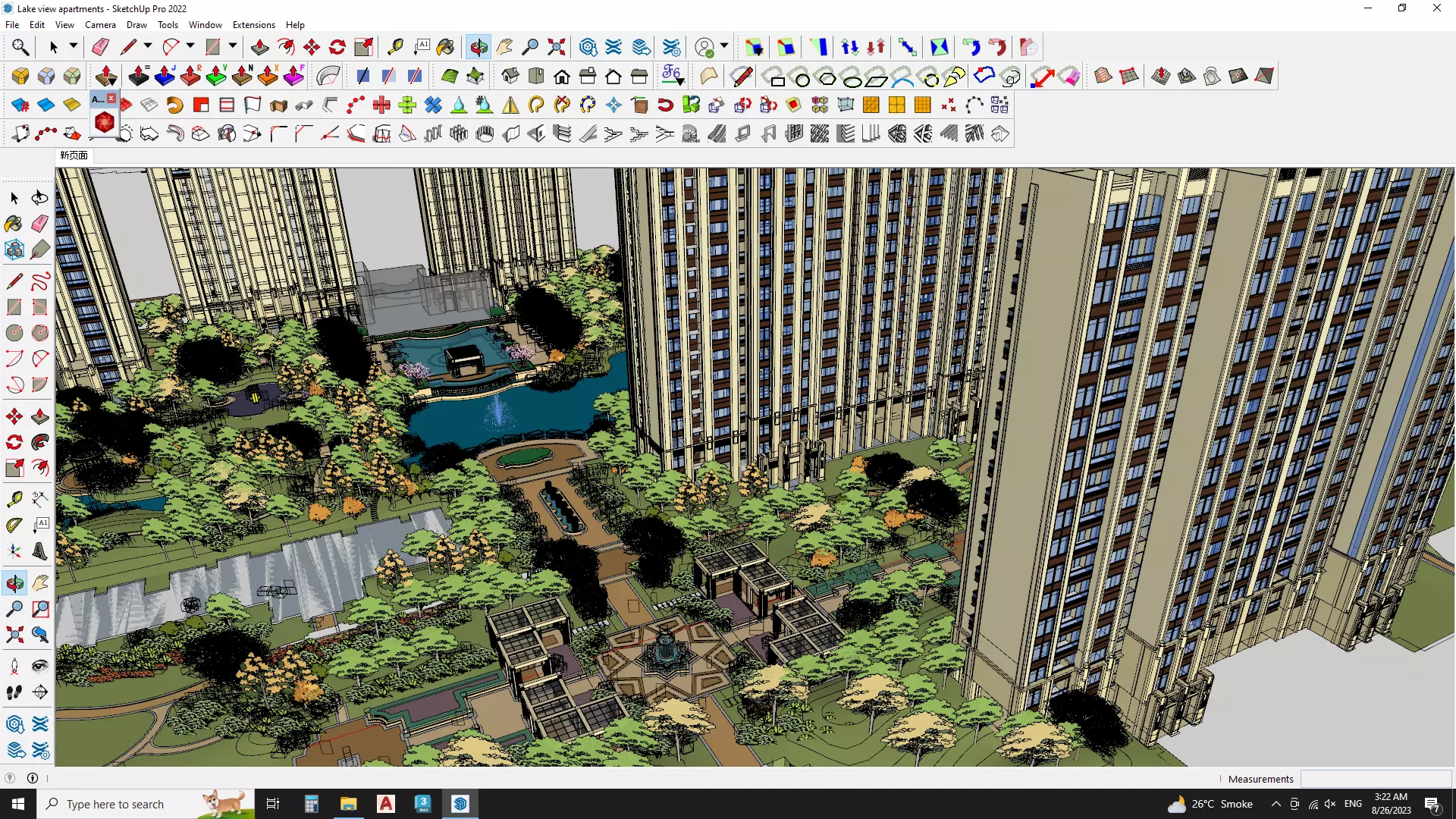 Lake view apartments sketchup models 3D model_0