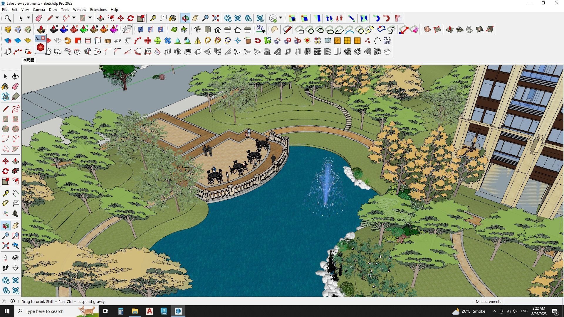 Lake view apartments sketchup models 3D model_2
