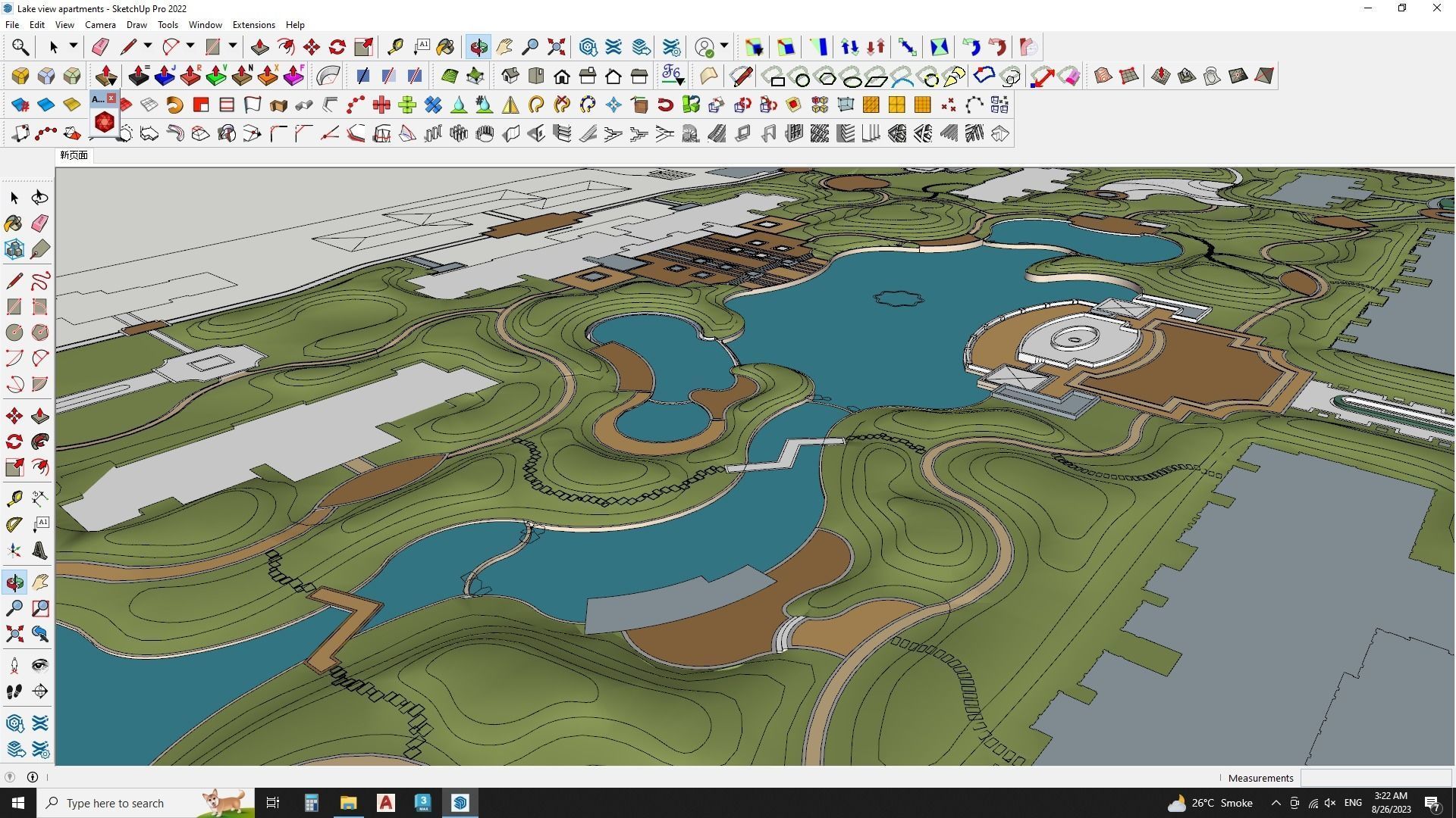 Lake view apartments sketchup models 3D model_3