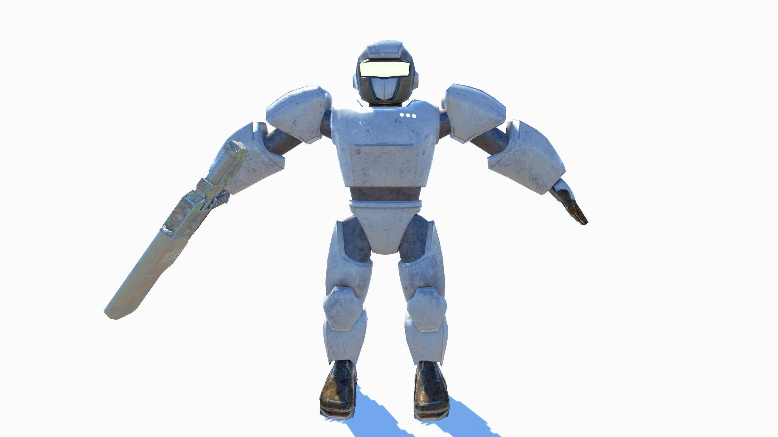 Robo Soldier Full Unity Package Desktop and  Mobile Controller  Low-poly 3D model_12