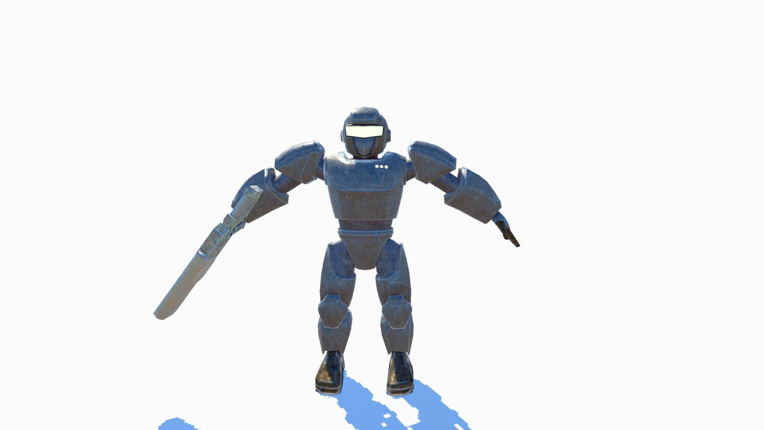 Robo Soldier Full Unity Package Desktop and  Mobile Controller  Low-poly 3D model_8