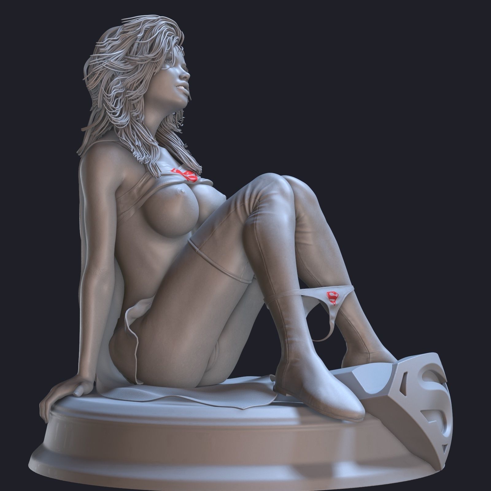 Supergirl phone holder 2  3D print model_21