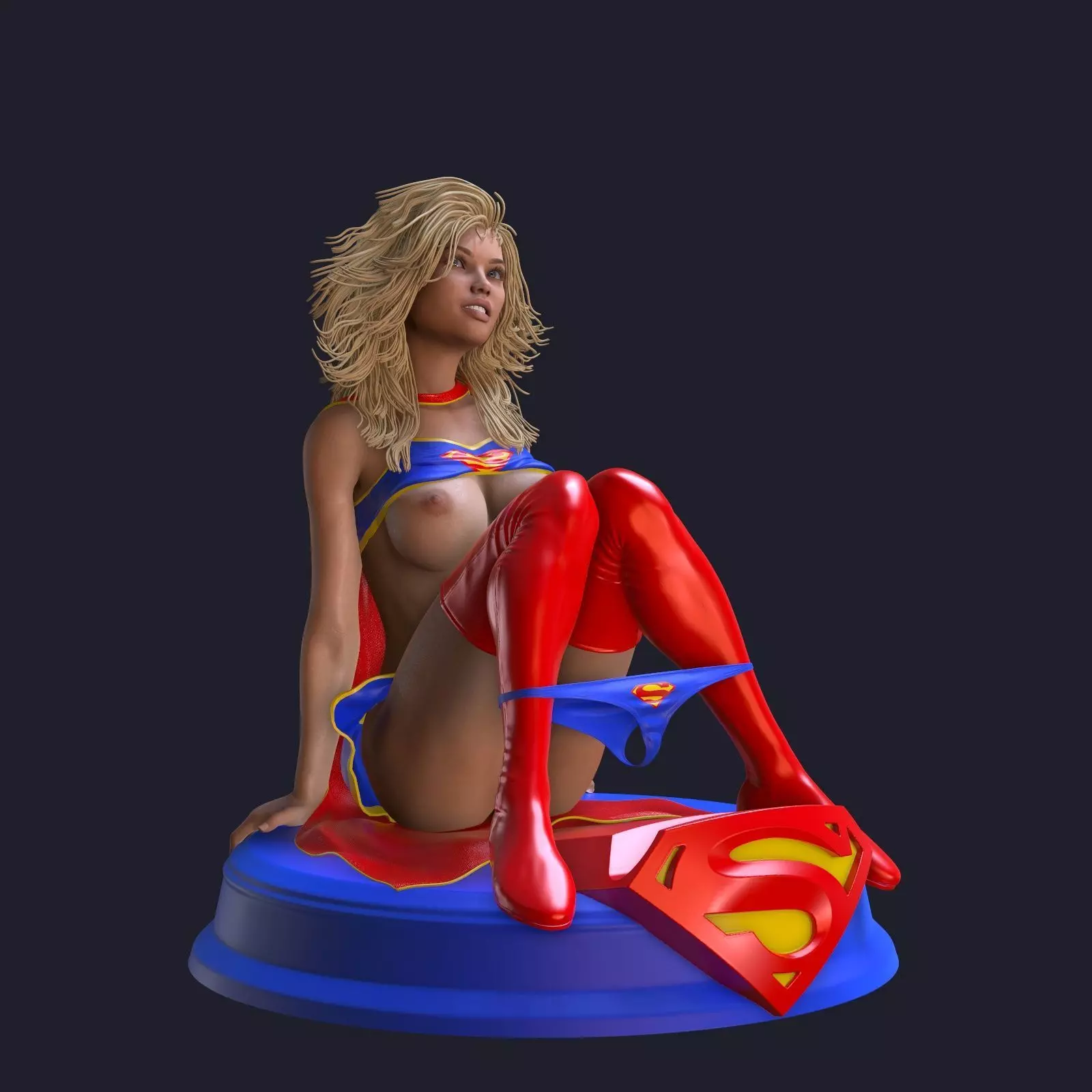 Supergirl phone holder 2  3D print model_0