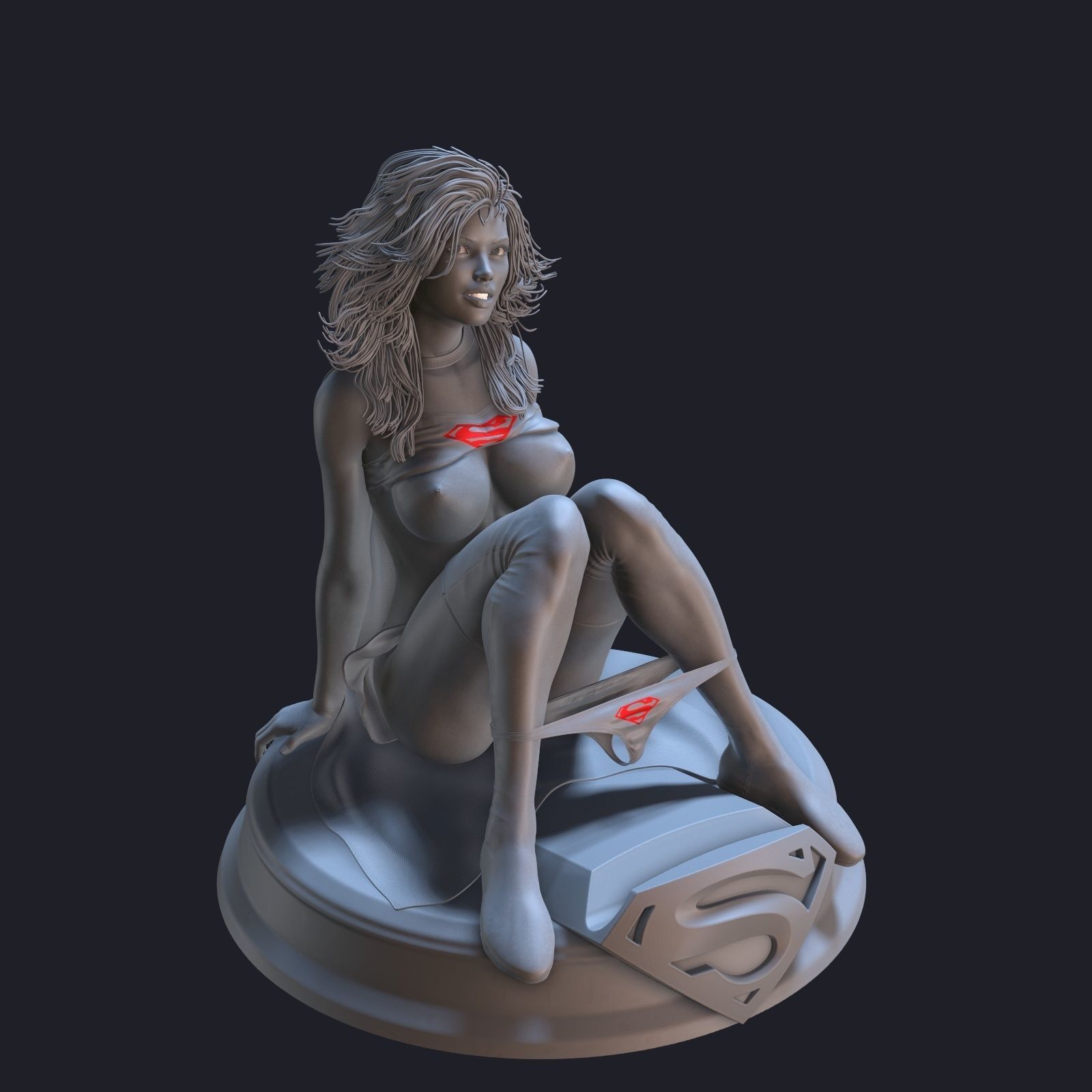 Supergirl phone holder 2  3D print model_22