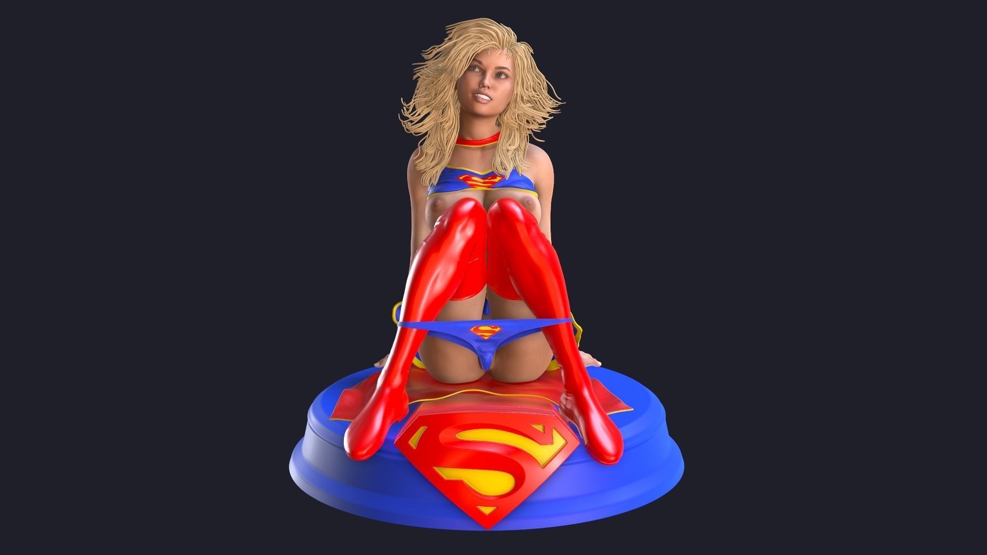 Supergirl phone holder 2  3D print model_28