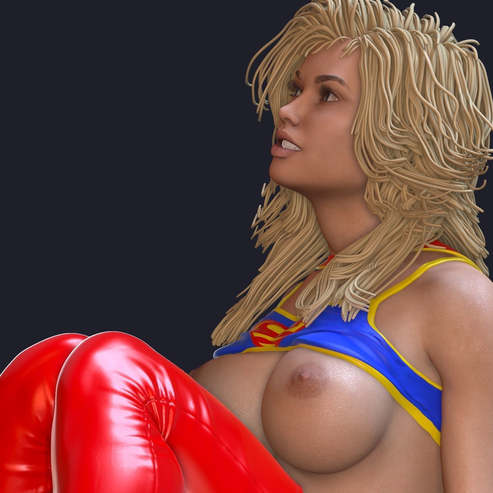 Supergirl phone holder 2  3D print model_17