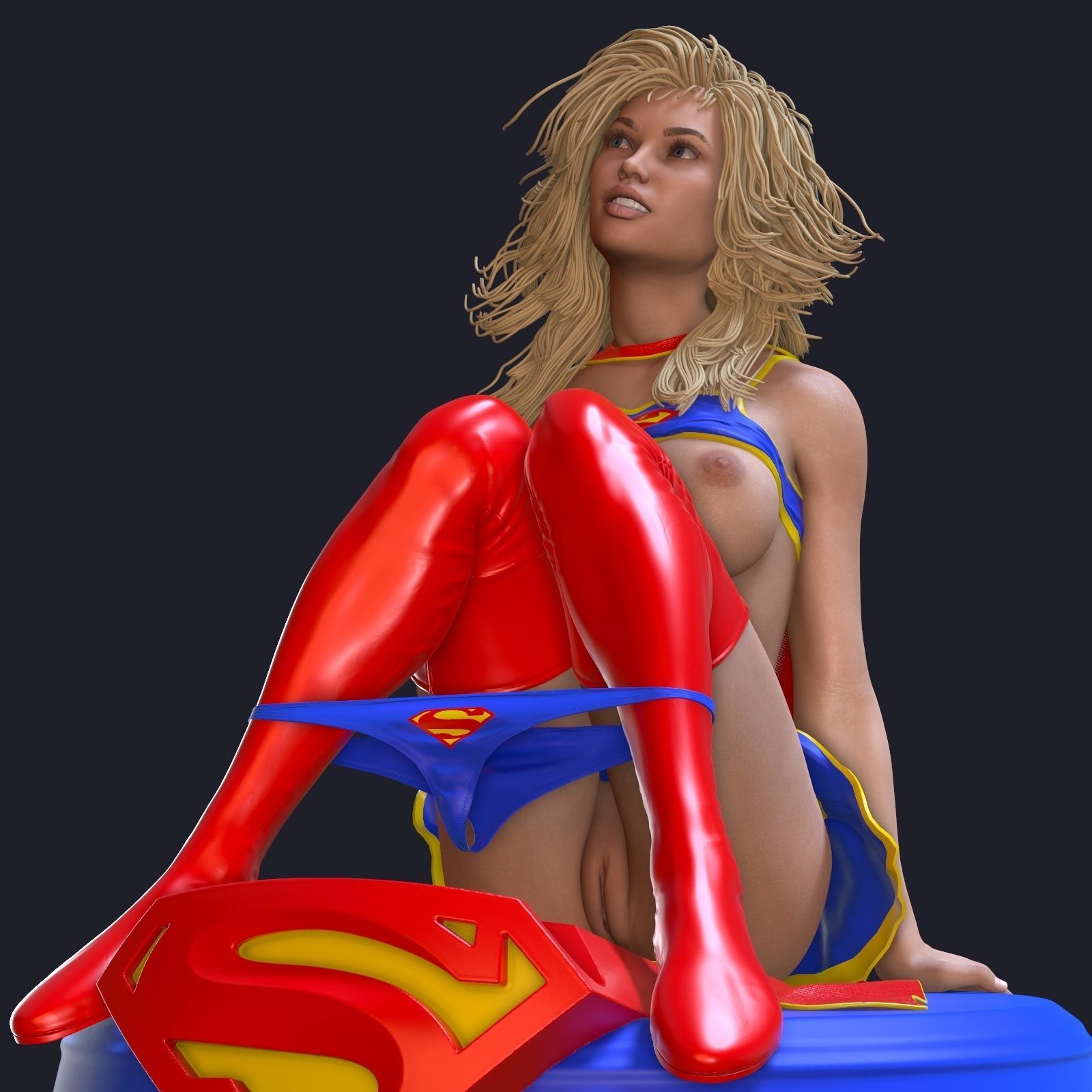 Supergirl phone holder 2  3D print model_13