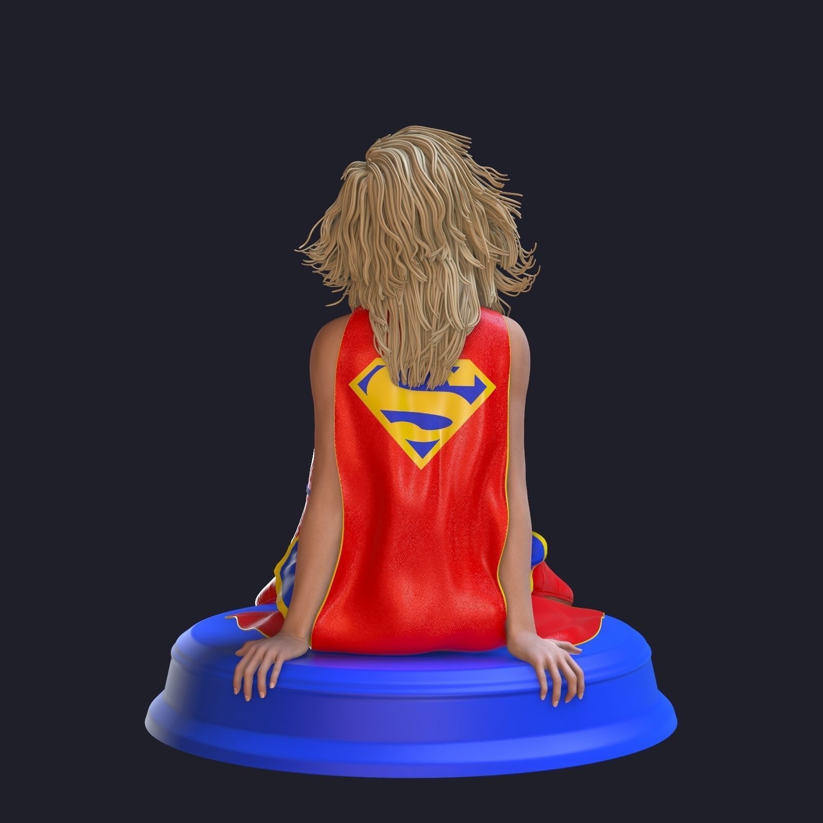 Supergirl phone holder 2  3D print model_9