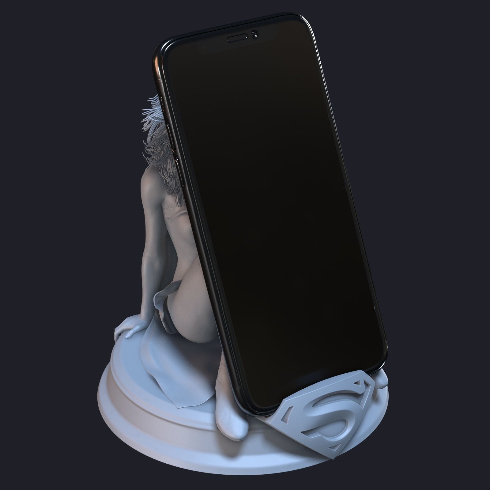 Supergirl phone holder 2  3D print model_8