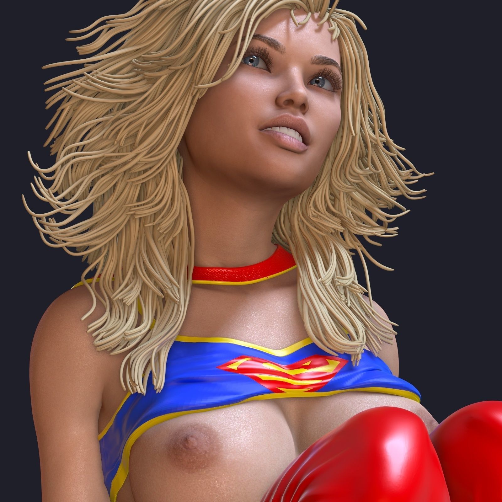 Supergirl phone holder 2  3D print model_10