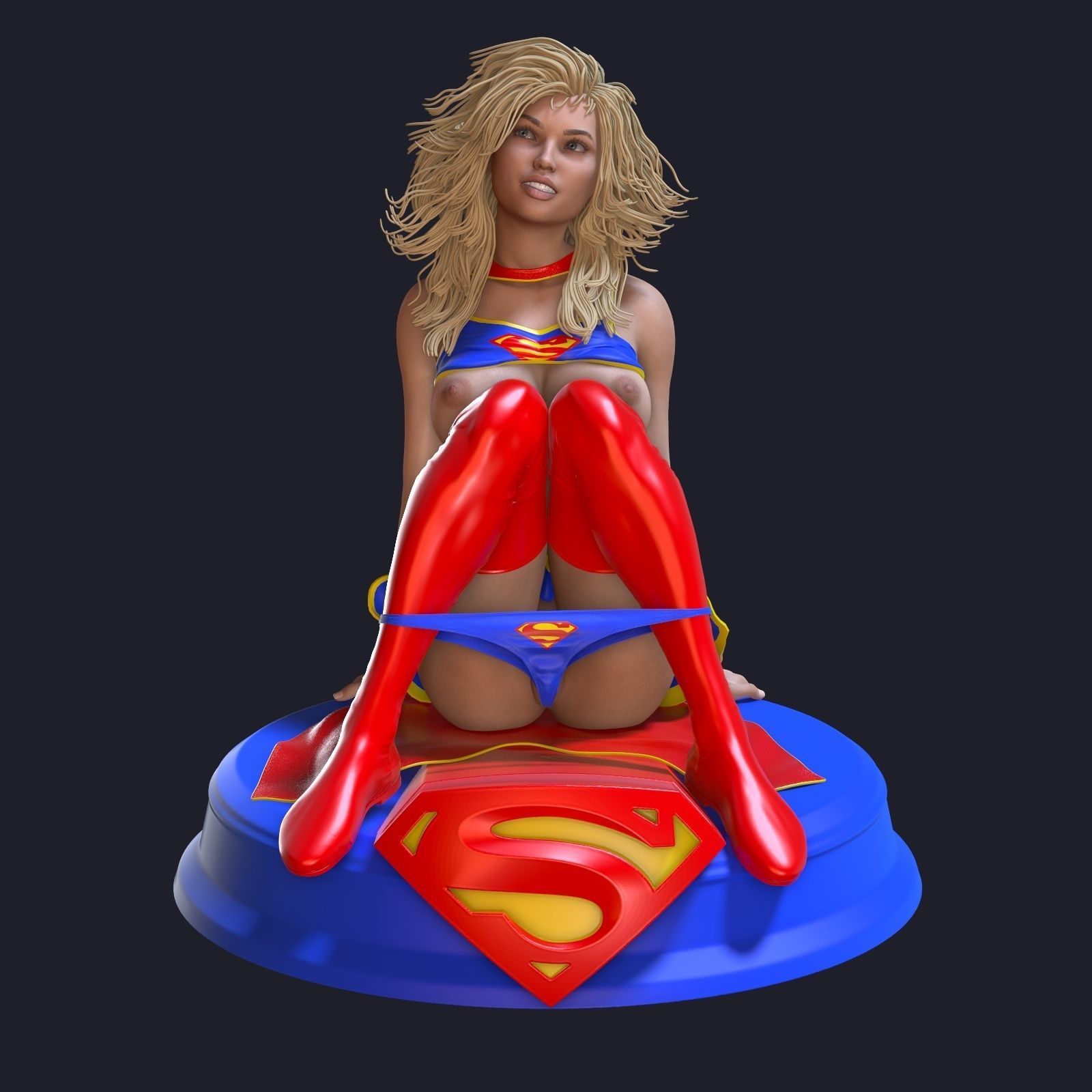 Supergirl phone holder 2  3D print model_19