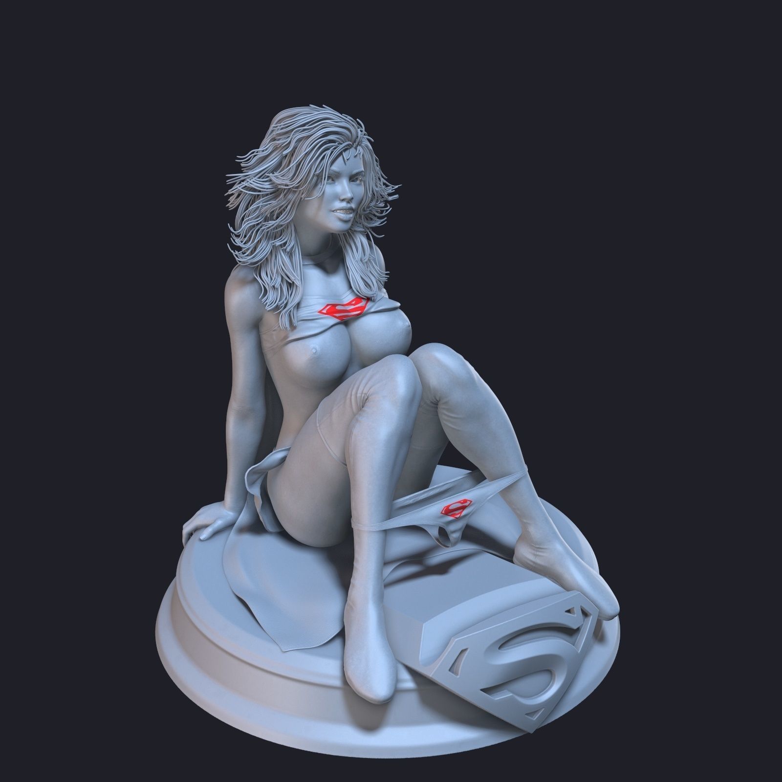 Supergirl phone holder 2  3D print model_7