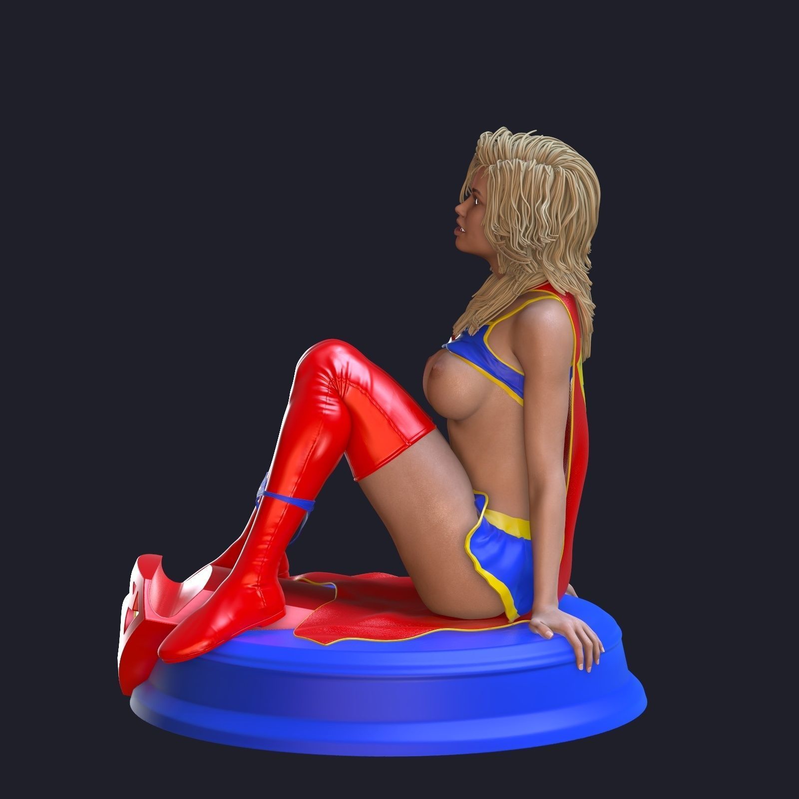 Supergirl phone holder 2  3D print model_4