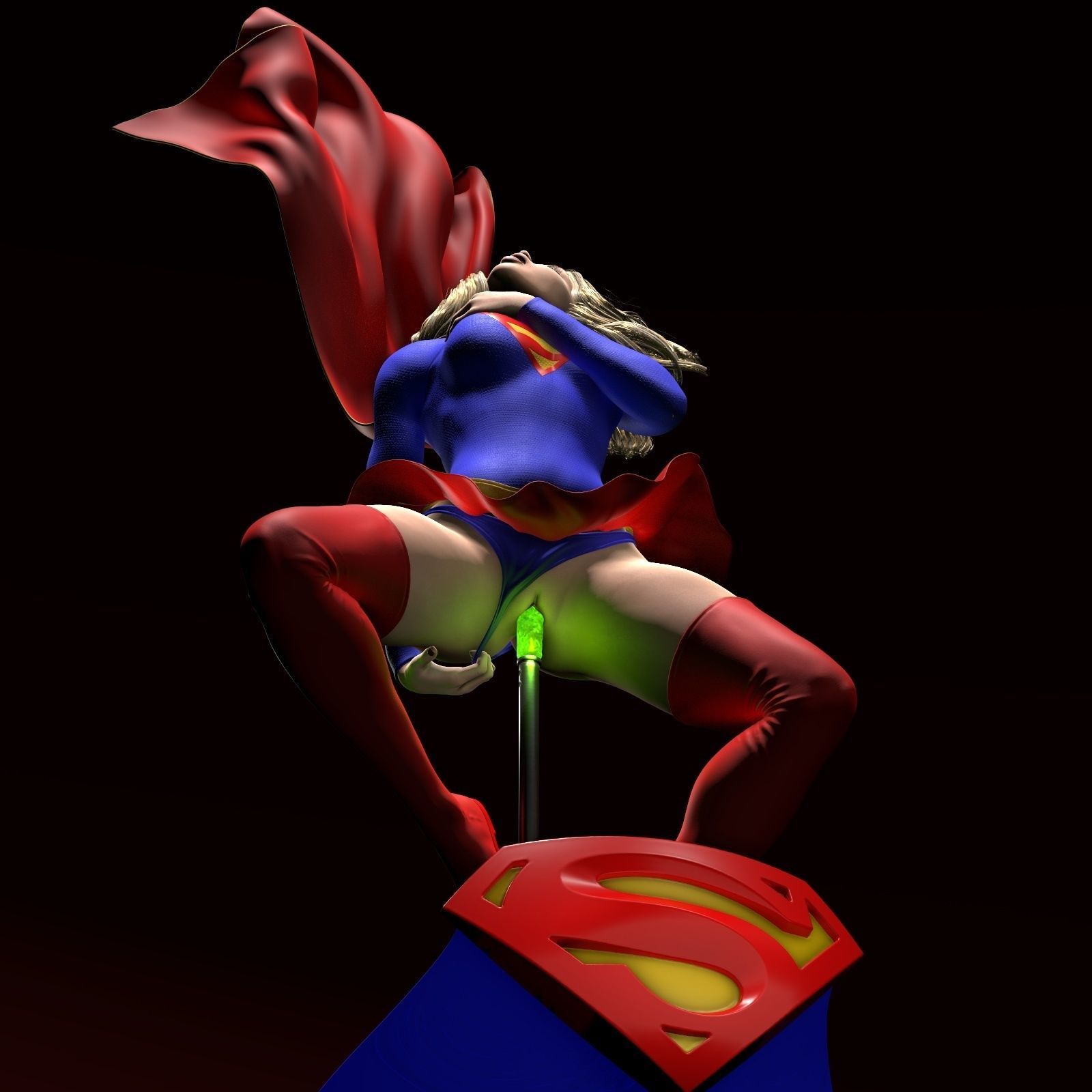 Supergirl phone holder 3 3D print model_8