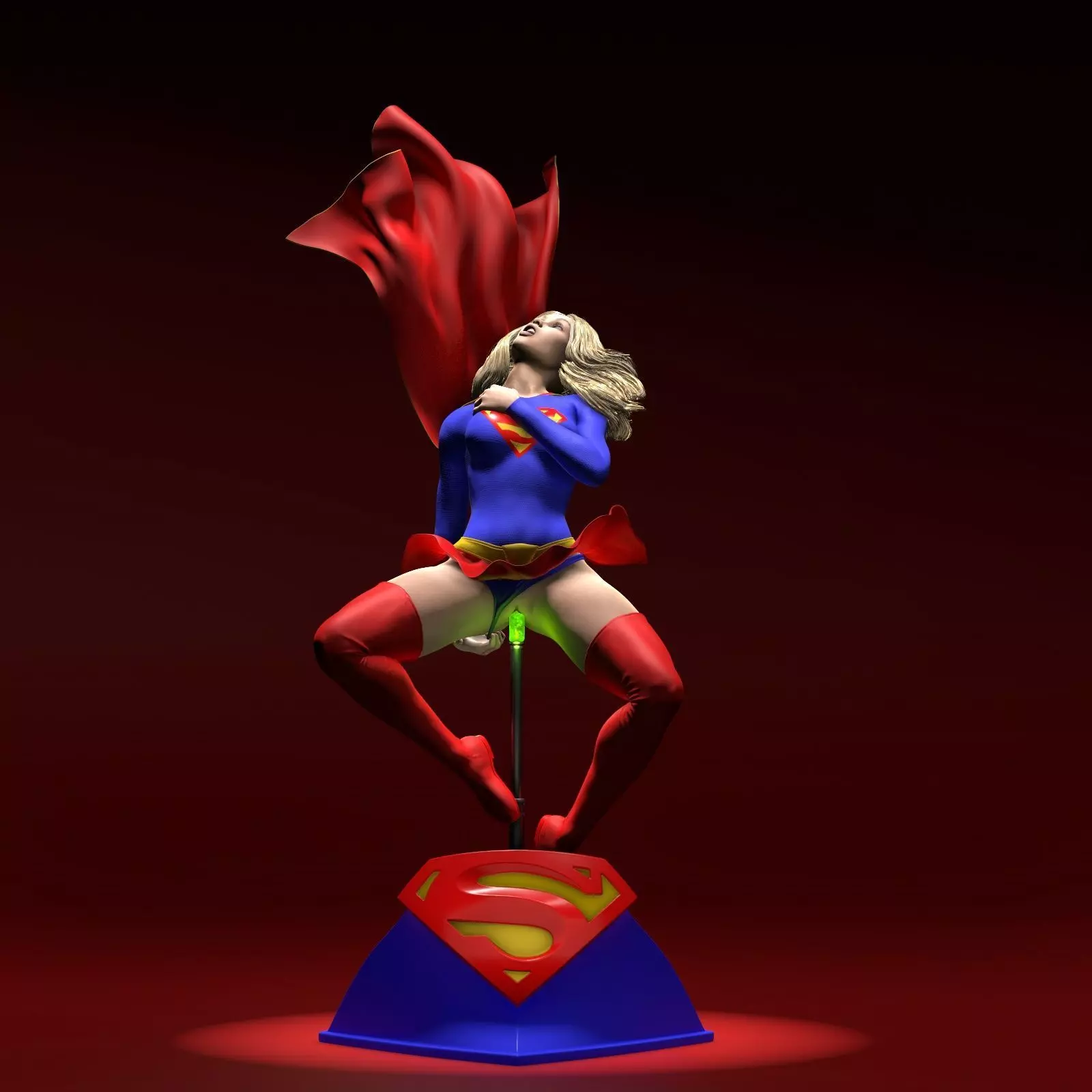 Supergirl phone holder 3 3D print model_0
