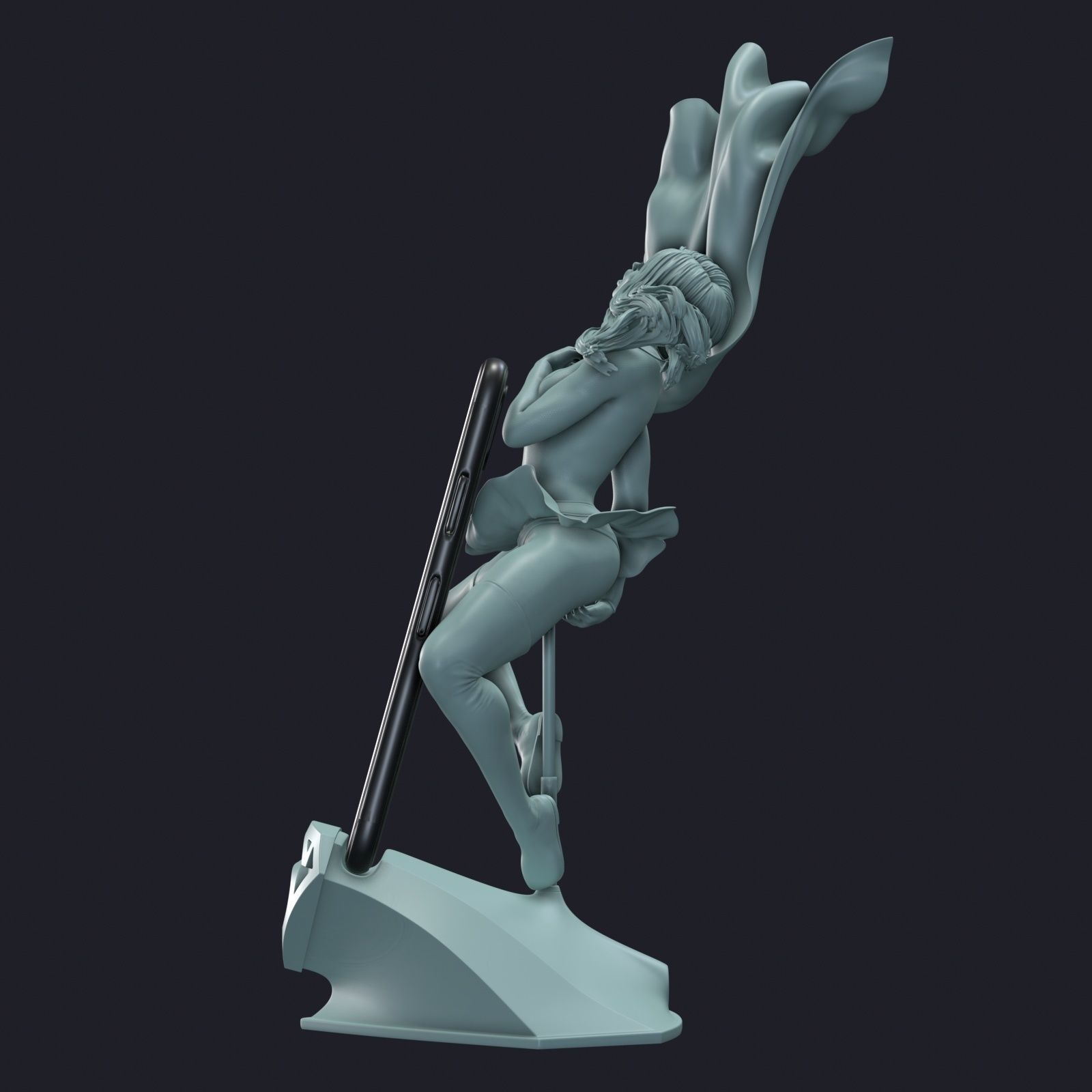 Supergirl phone holder 3 3D print model_20