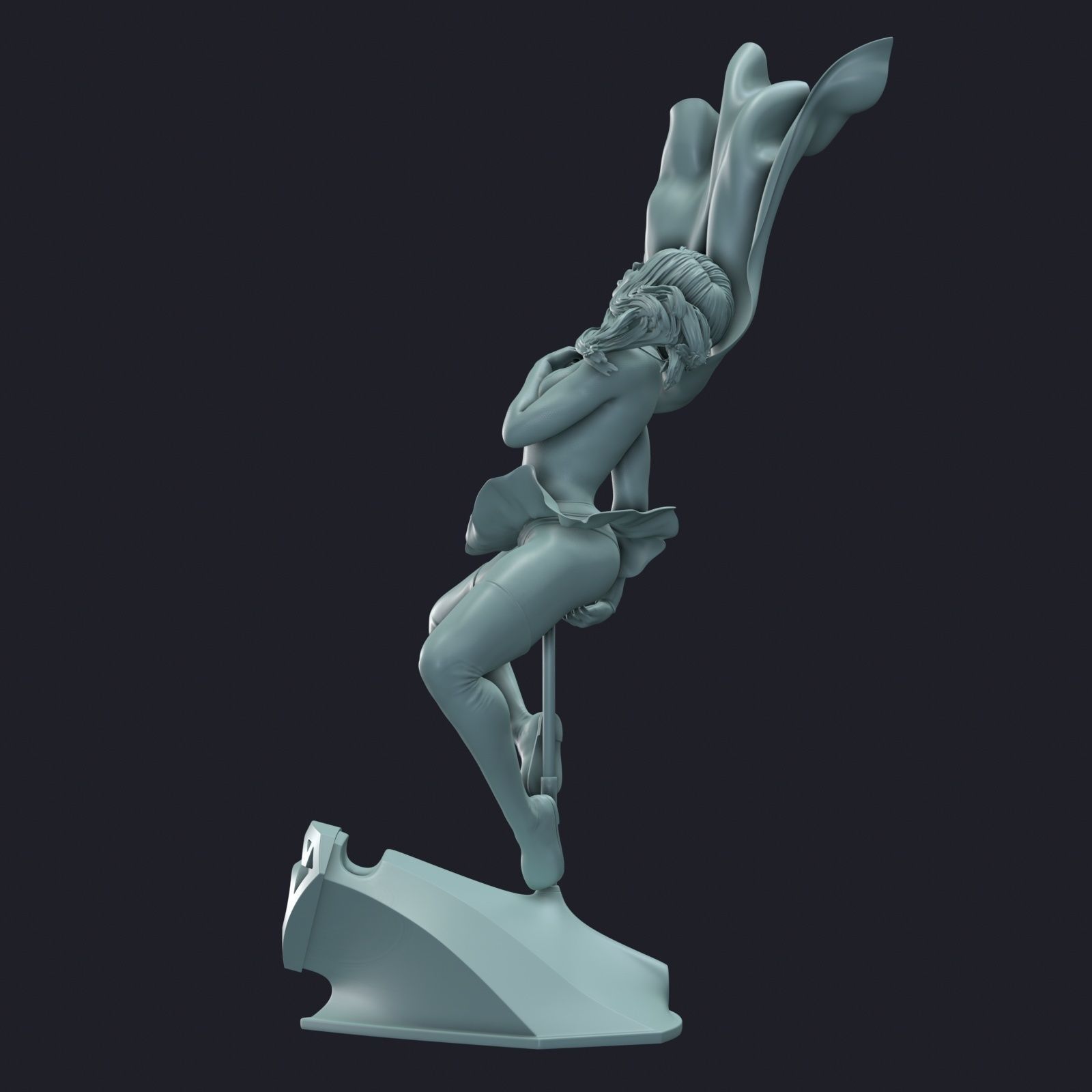 Supergirl phone holder 3 3D print model_19