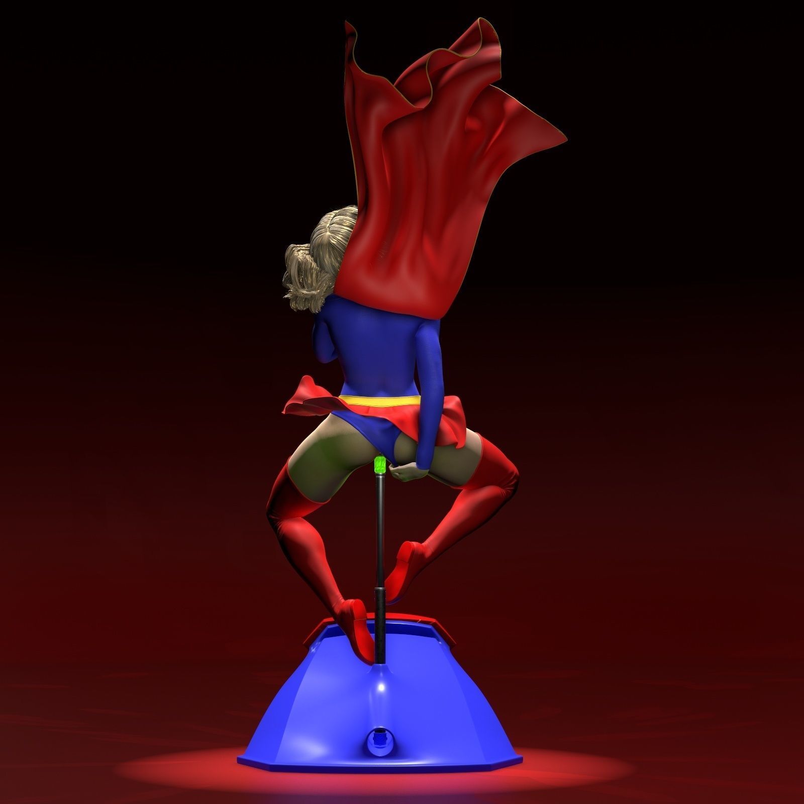 Supergirl phone holder 3 3D print model_7