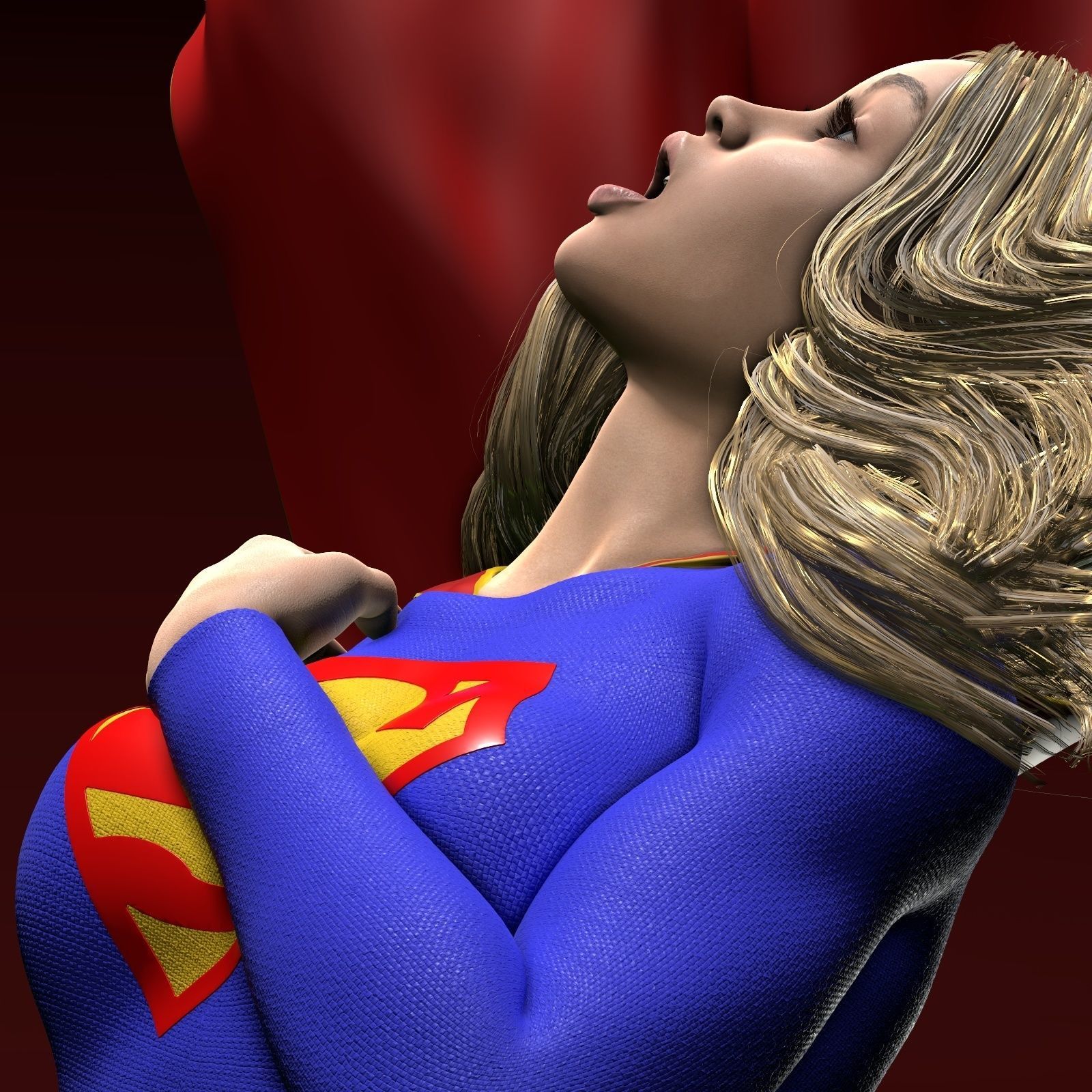Supergirl phone holder 3 3D print model_14