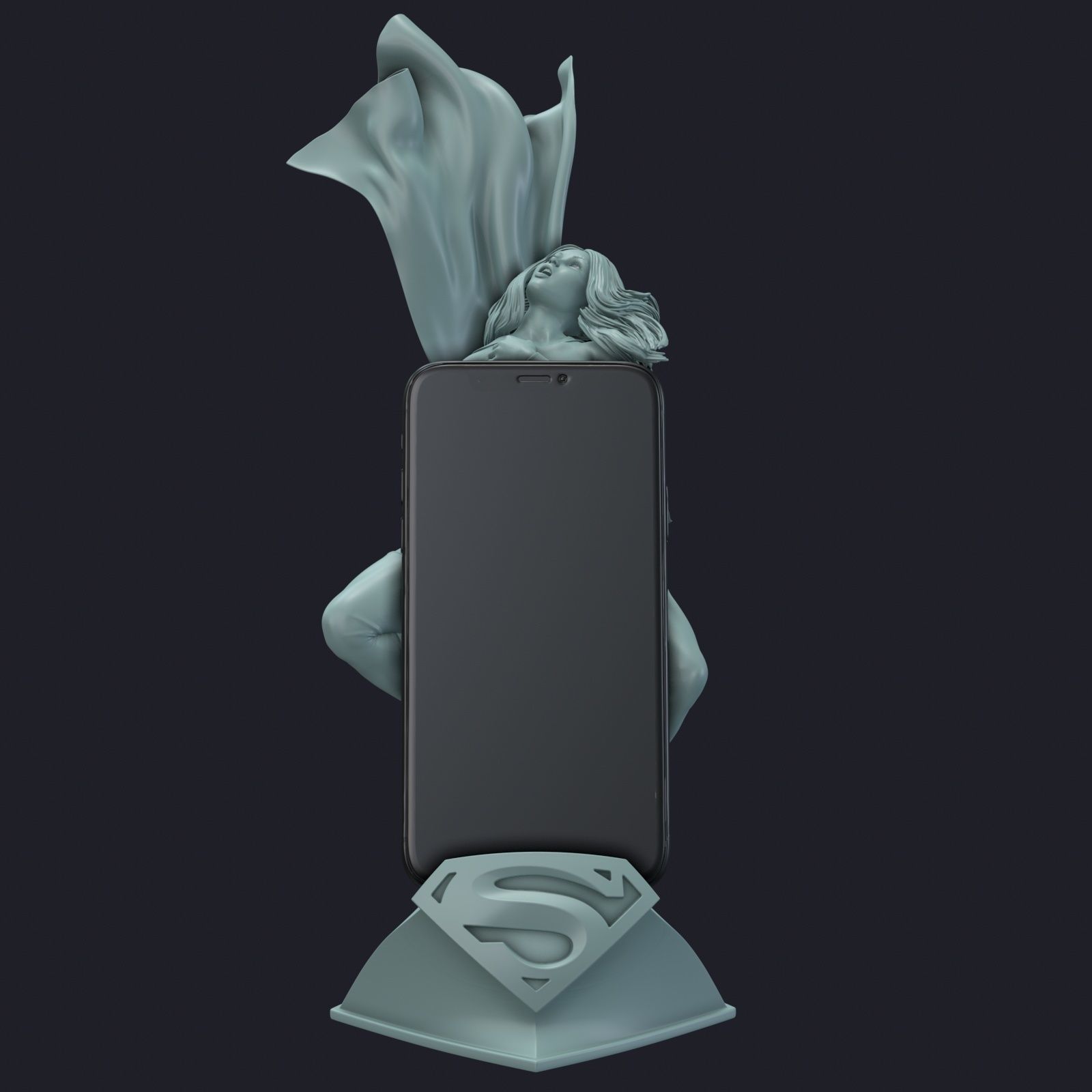 Supergirl phone holder 3 3D print model_18