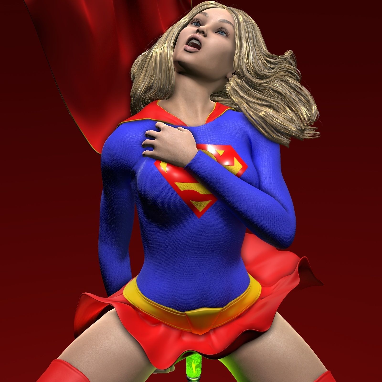 Supergirl phone holder 3 3D print model_16