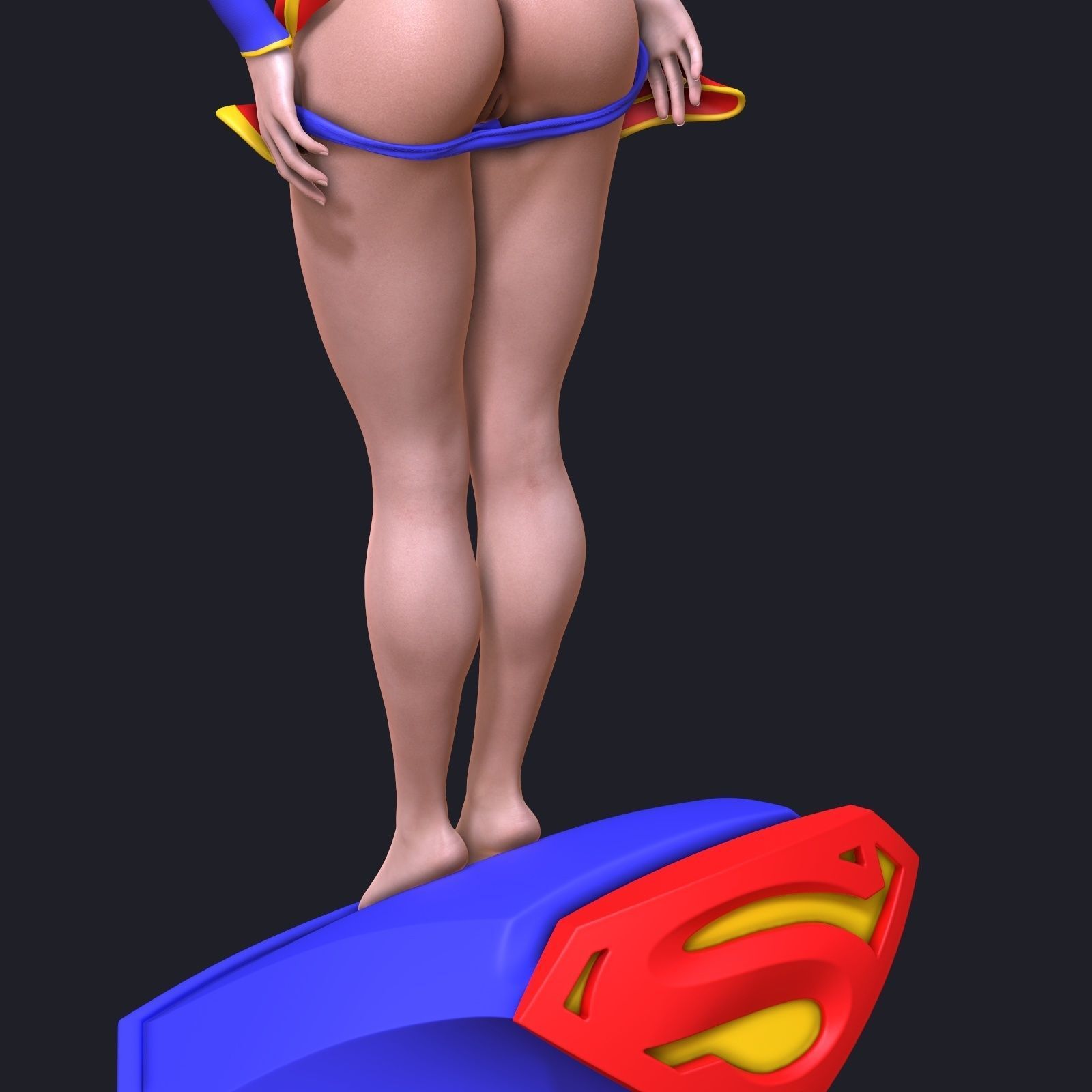 Supergirl phone holder  4 3D print model_10