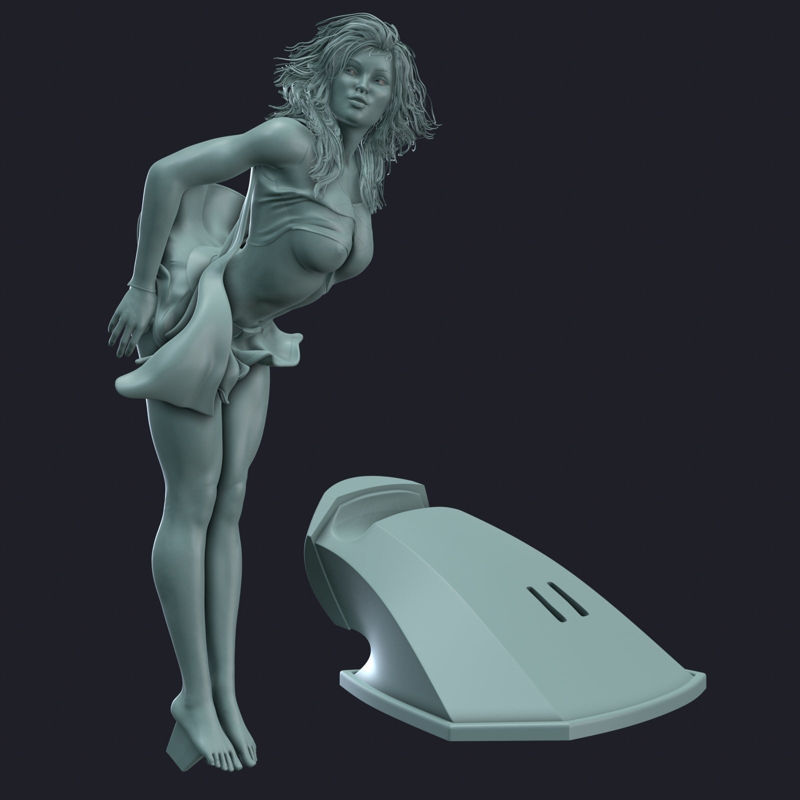 Supergirl phone holder  4 3D print model_22