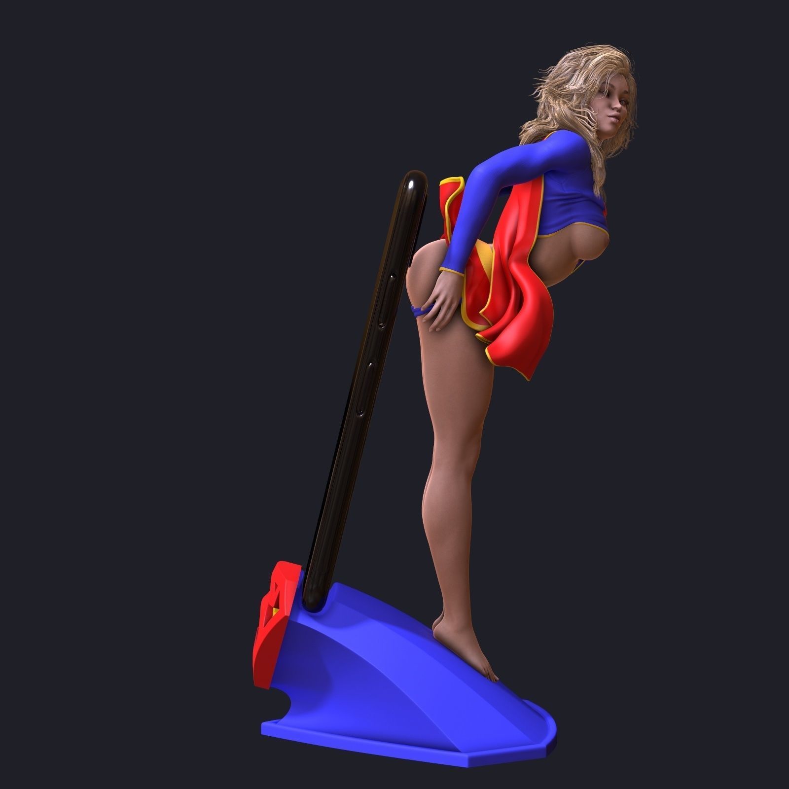 Supergirl phone holder  4 3D print model_5