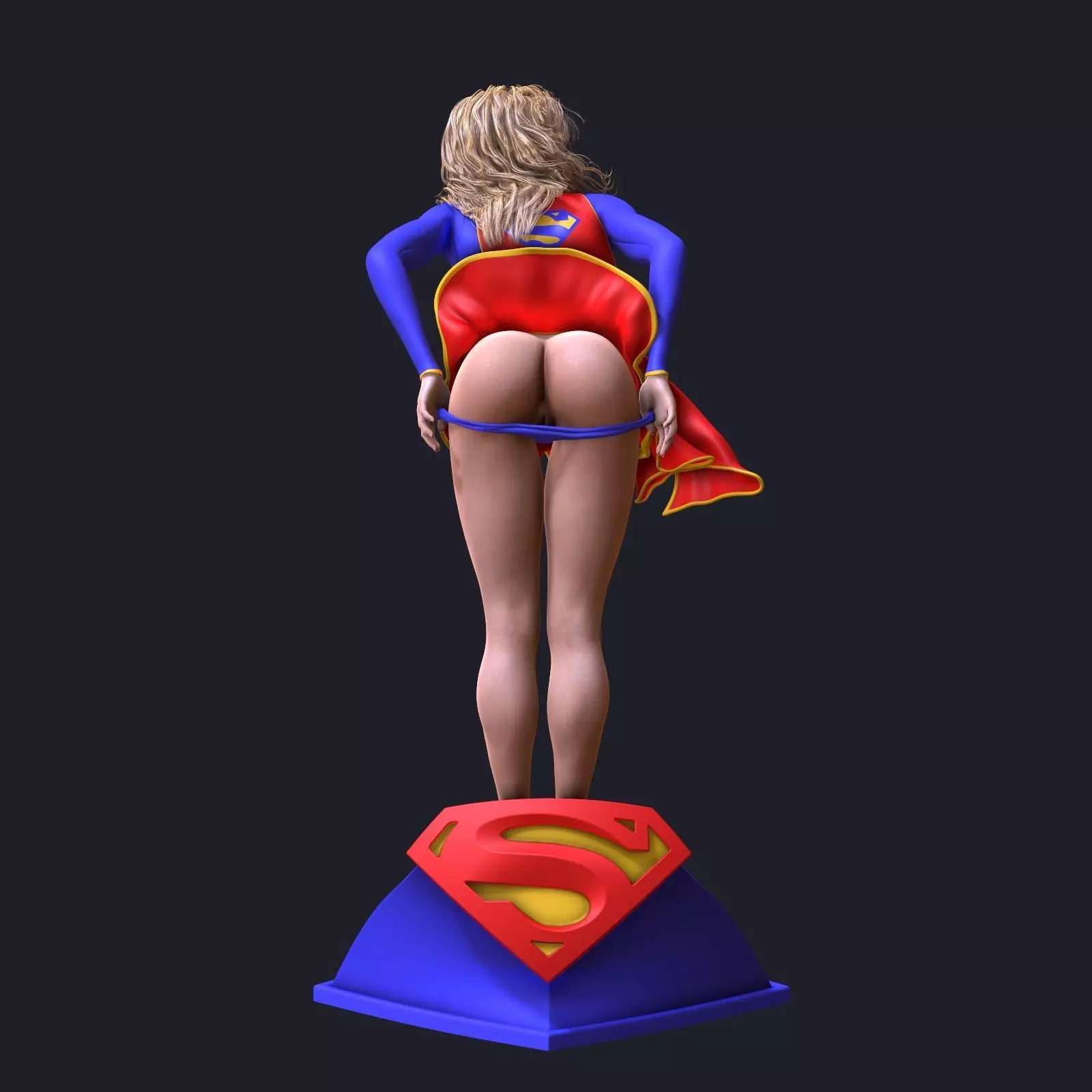 Supergirl phone holder  4 3D print model_0