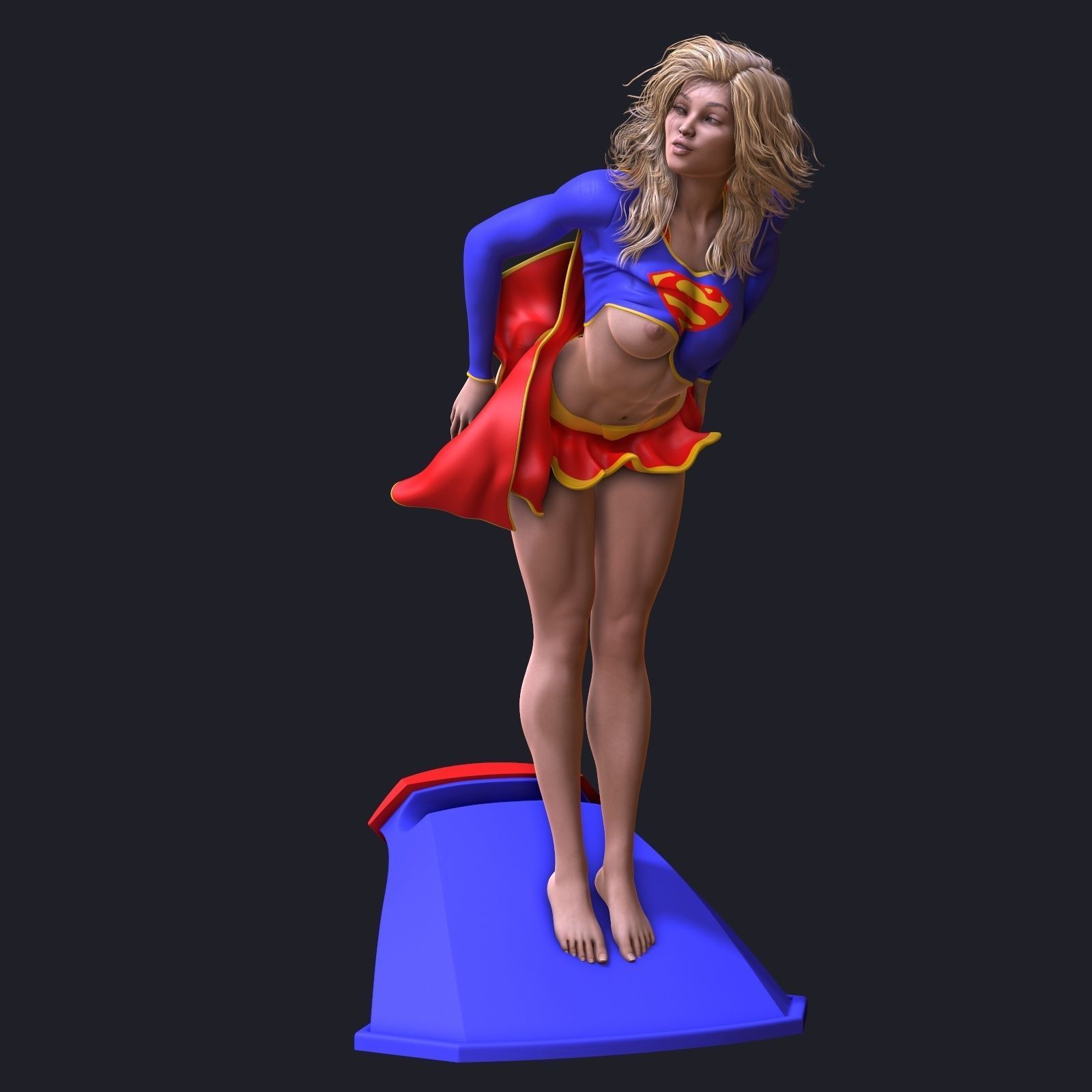 Supergirl phone holder  4 3D print model_6