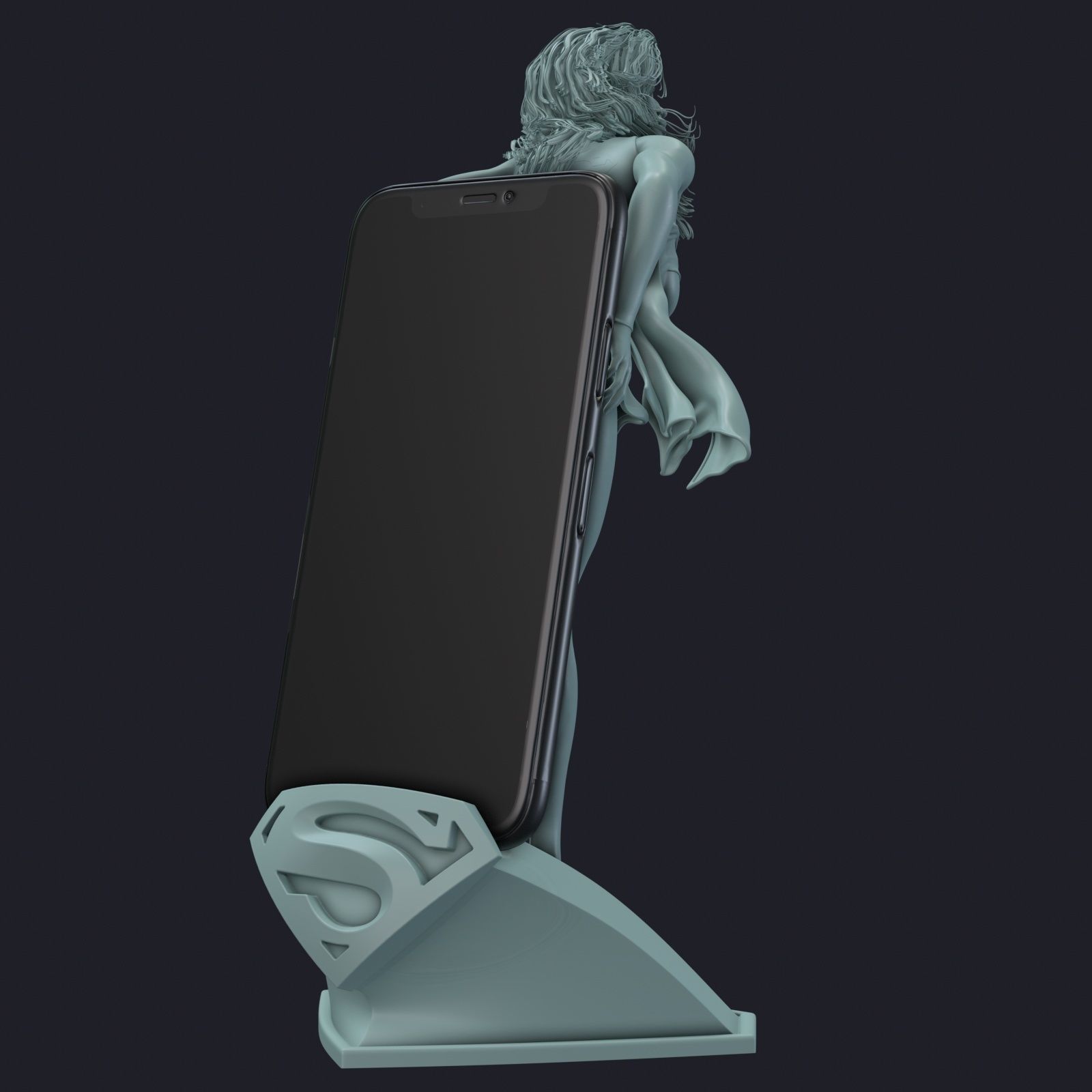 Supergirl phone holder  4 3D print model_17