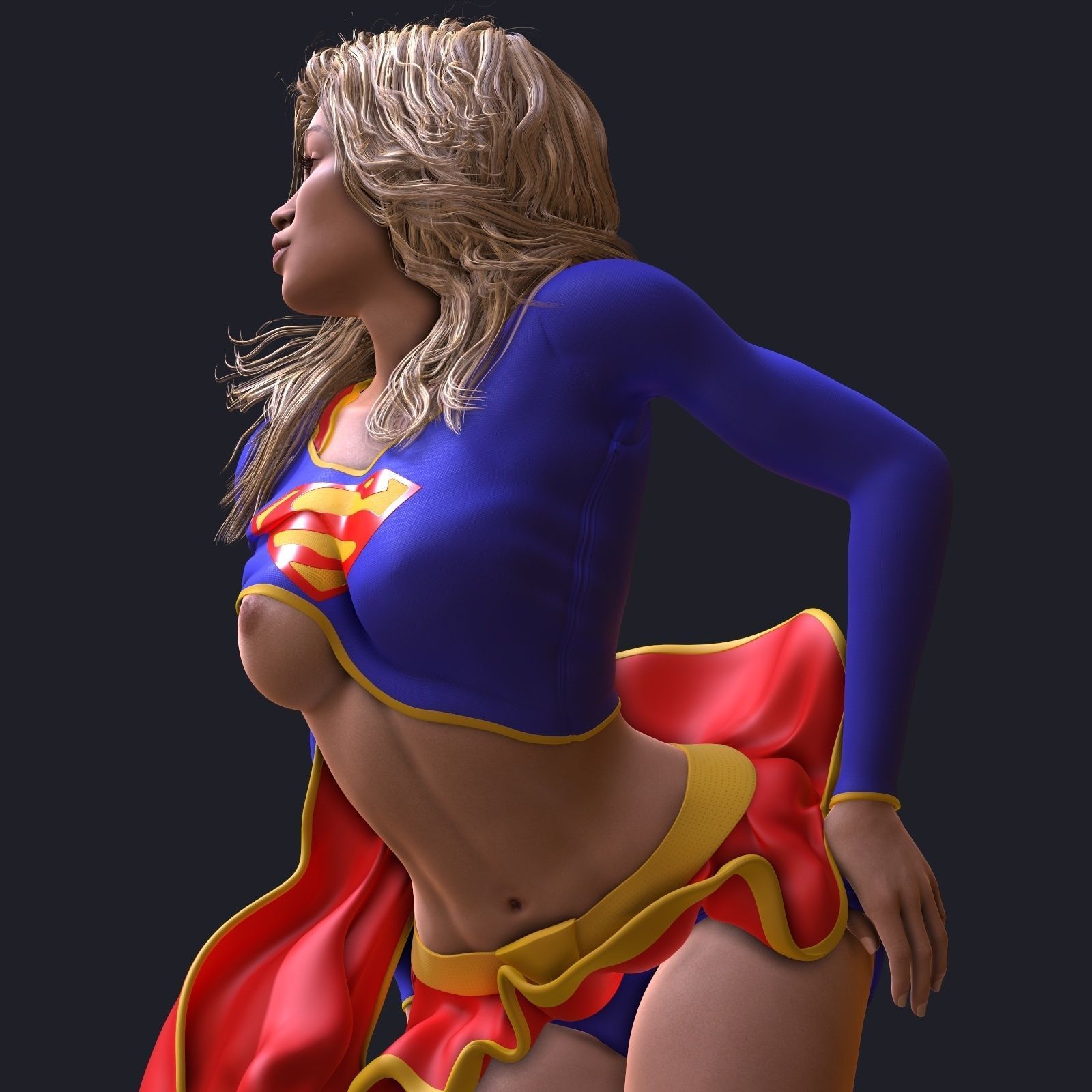 Supergirl phone holder  4 3D print model_13