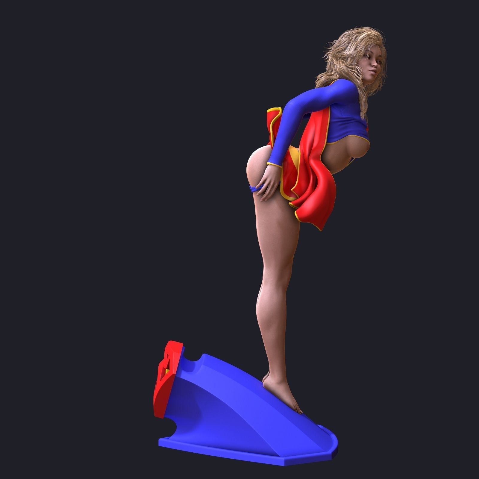 Supergirl phone holder  4 3D print model_4