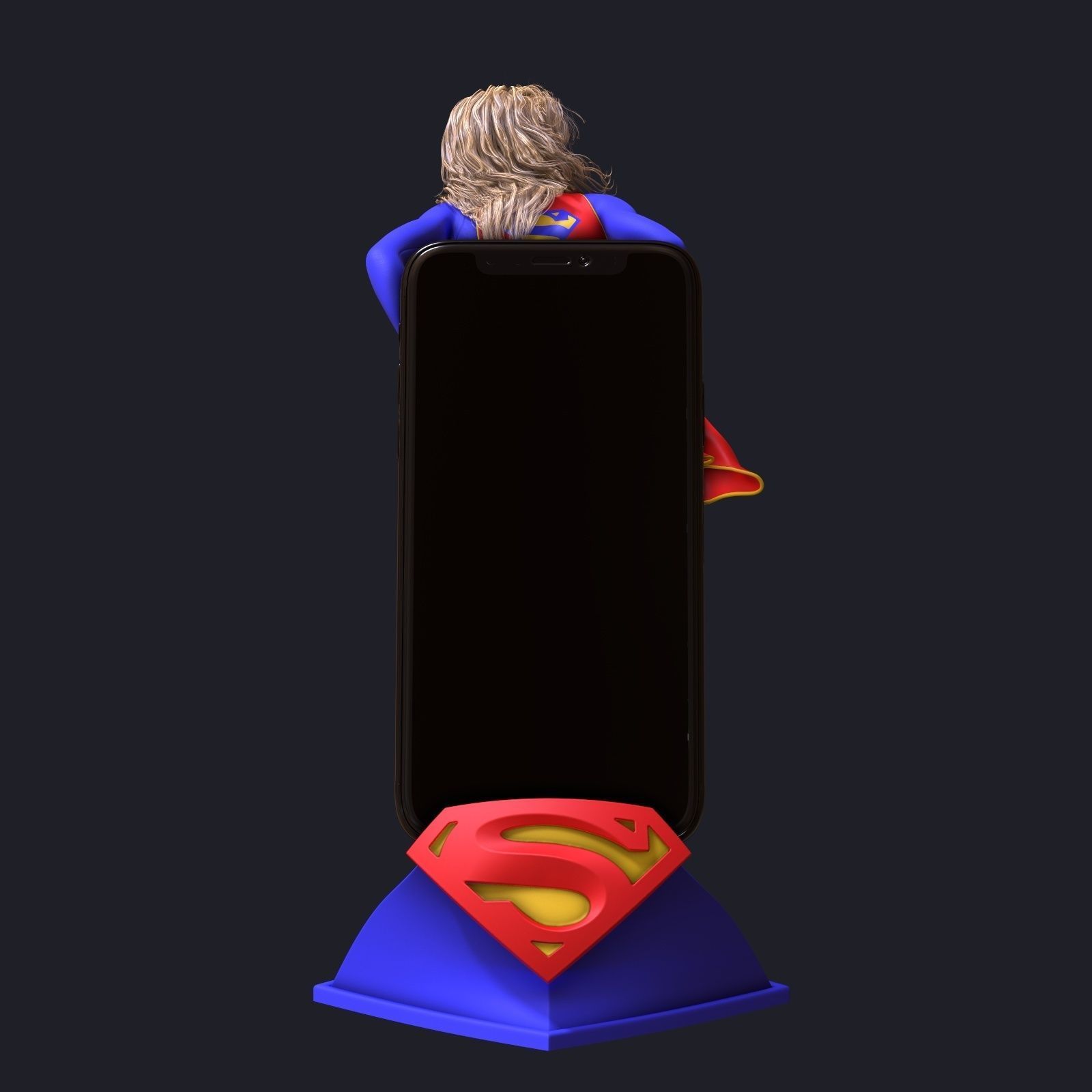 Supergirl phone holder  4 3D print model_2