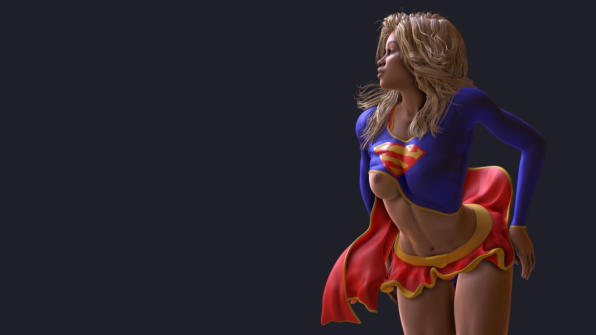 Supergirl phone holder  4 3D print model_14