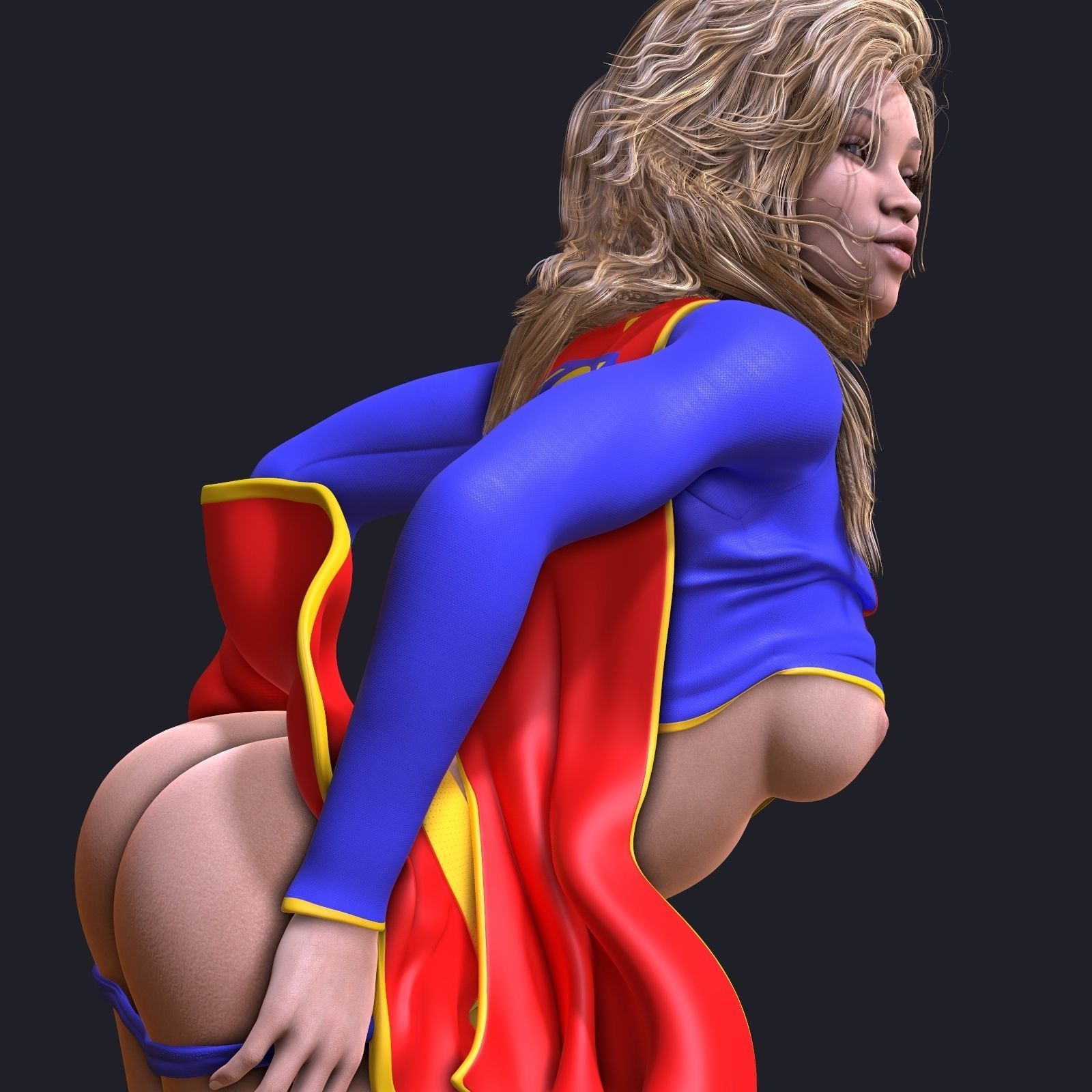 Supergirl phone holder  4 3D print model_11