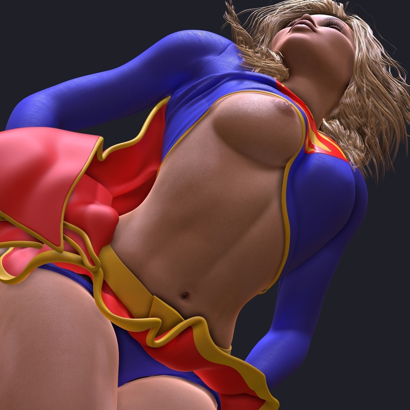 Supergirl phone holder  4 3D print model_12