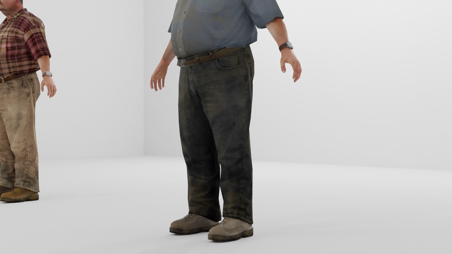 Farmer Peasant Low-poly 3D model_19