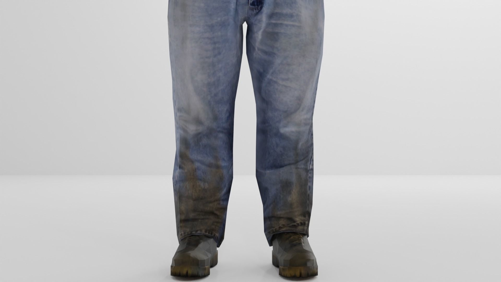 Farmer Peasant Low-poly 3D model_4