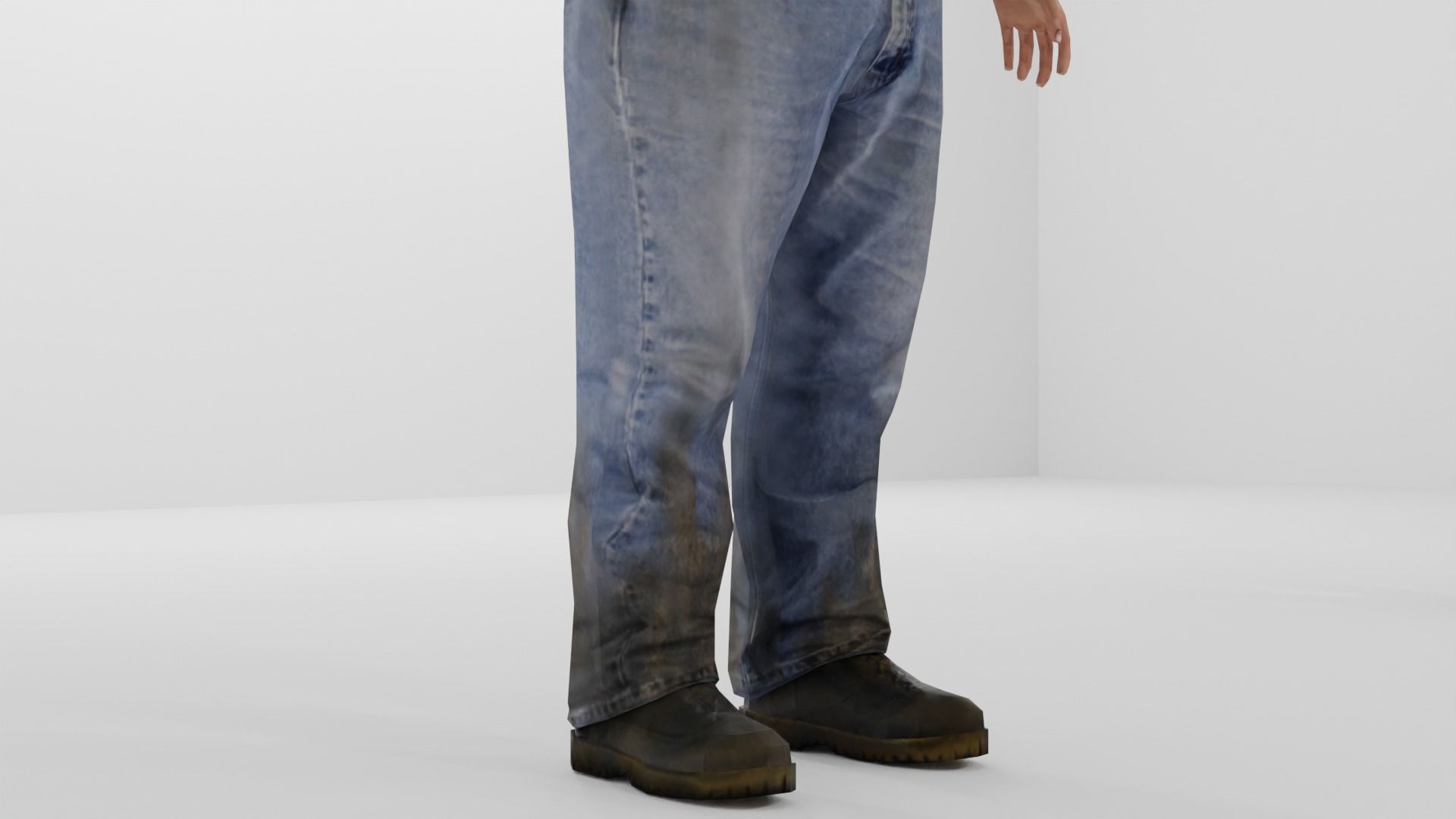 Farmer Peasant Low-poly 3D model_7