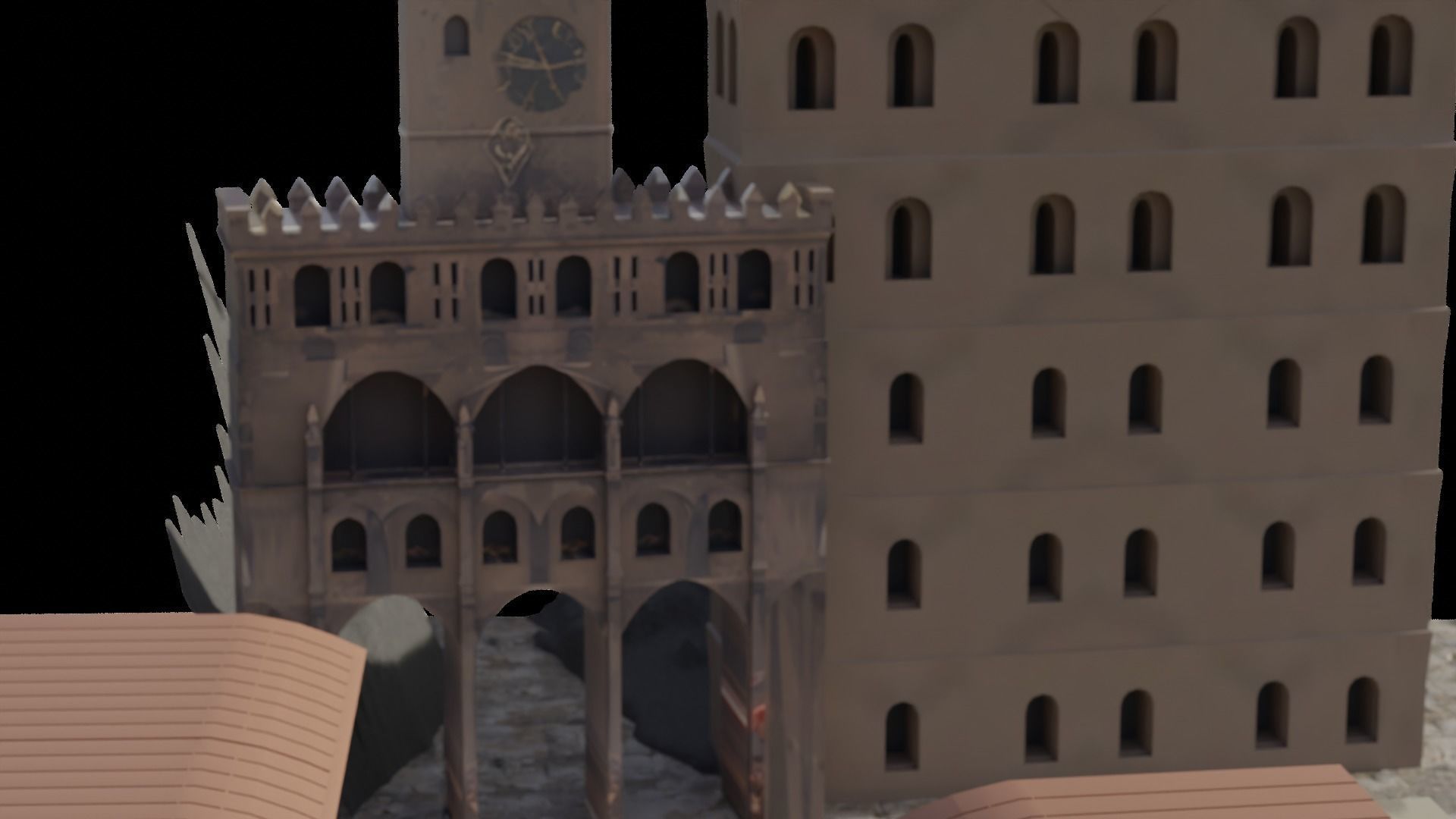 Historical Italian market scene full set  3D model_16
